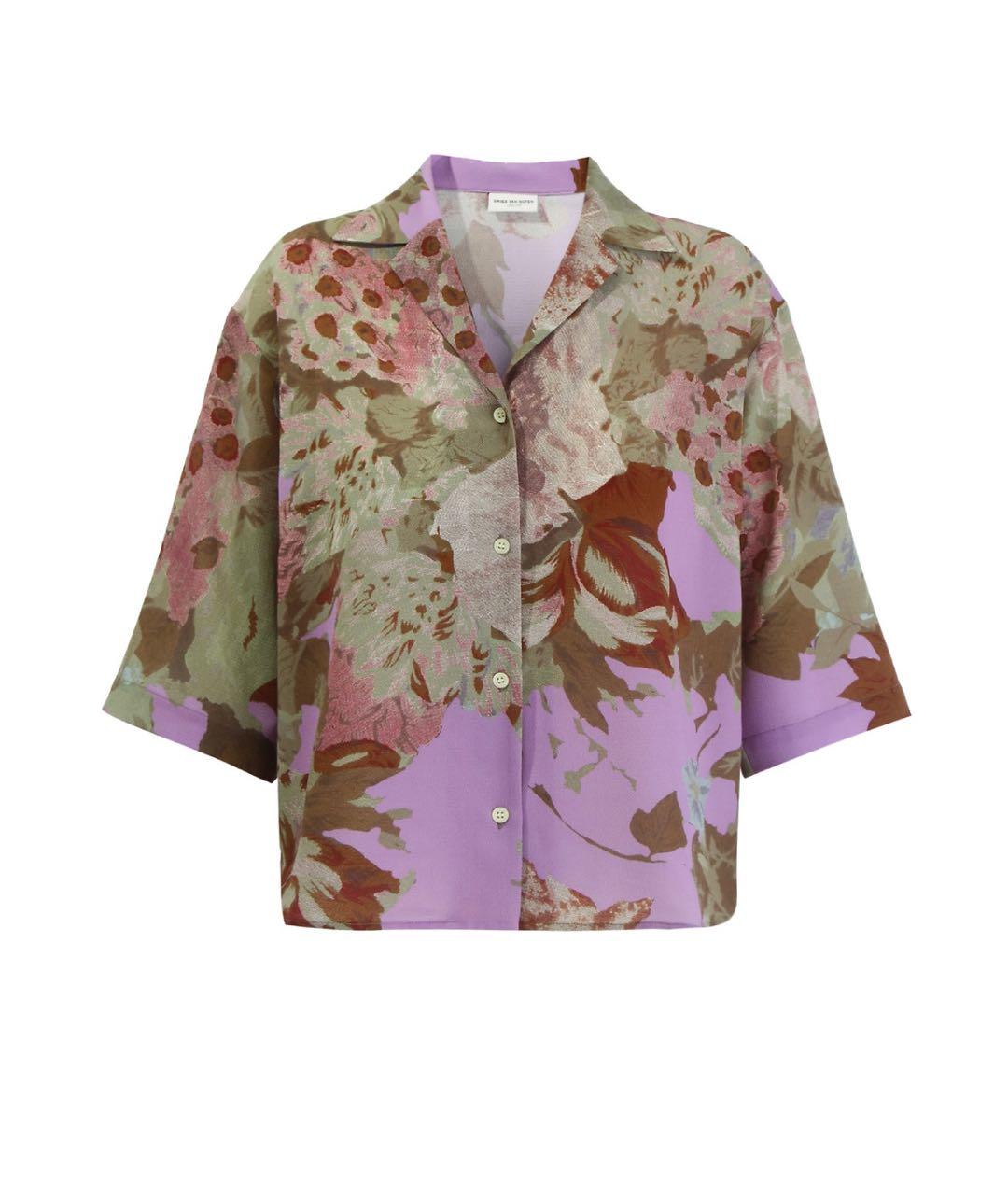 DRIES VAN NOTEN Мульти полиэстеровая рубашка, фото 9