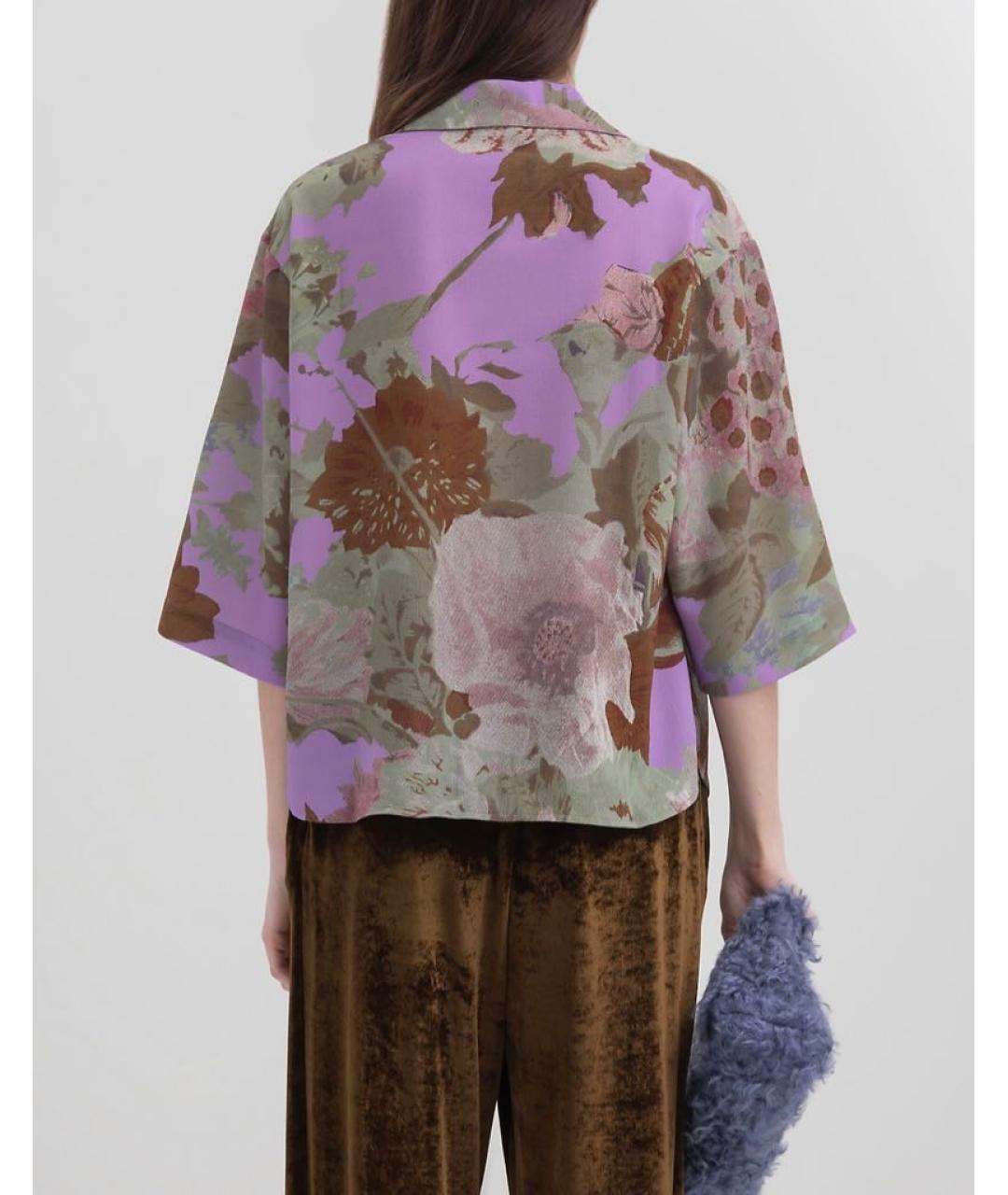 DRIES VAN NOTEN Мульти полиэстеровая рубашка, фото 5