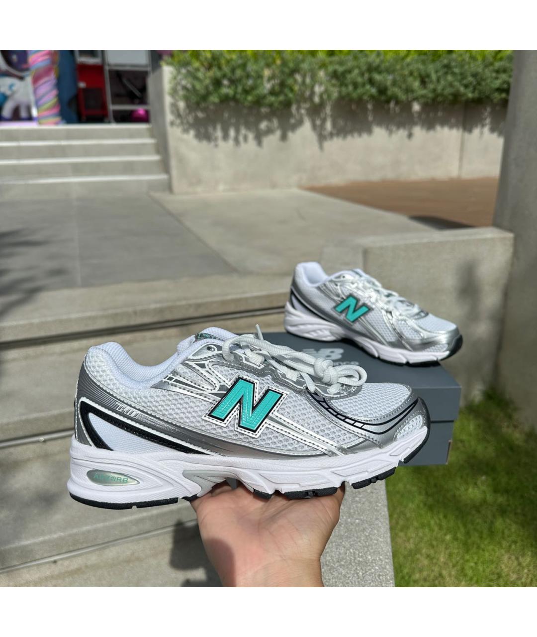 NEW BALANCE Бирюзовые кроссовки, фото 4