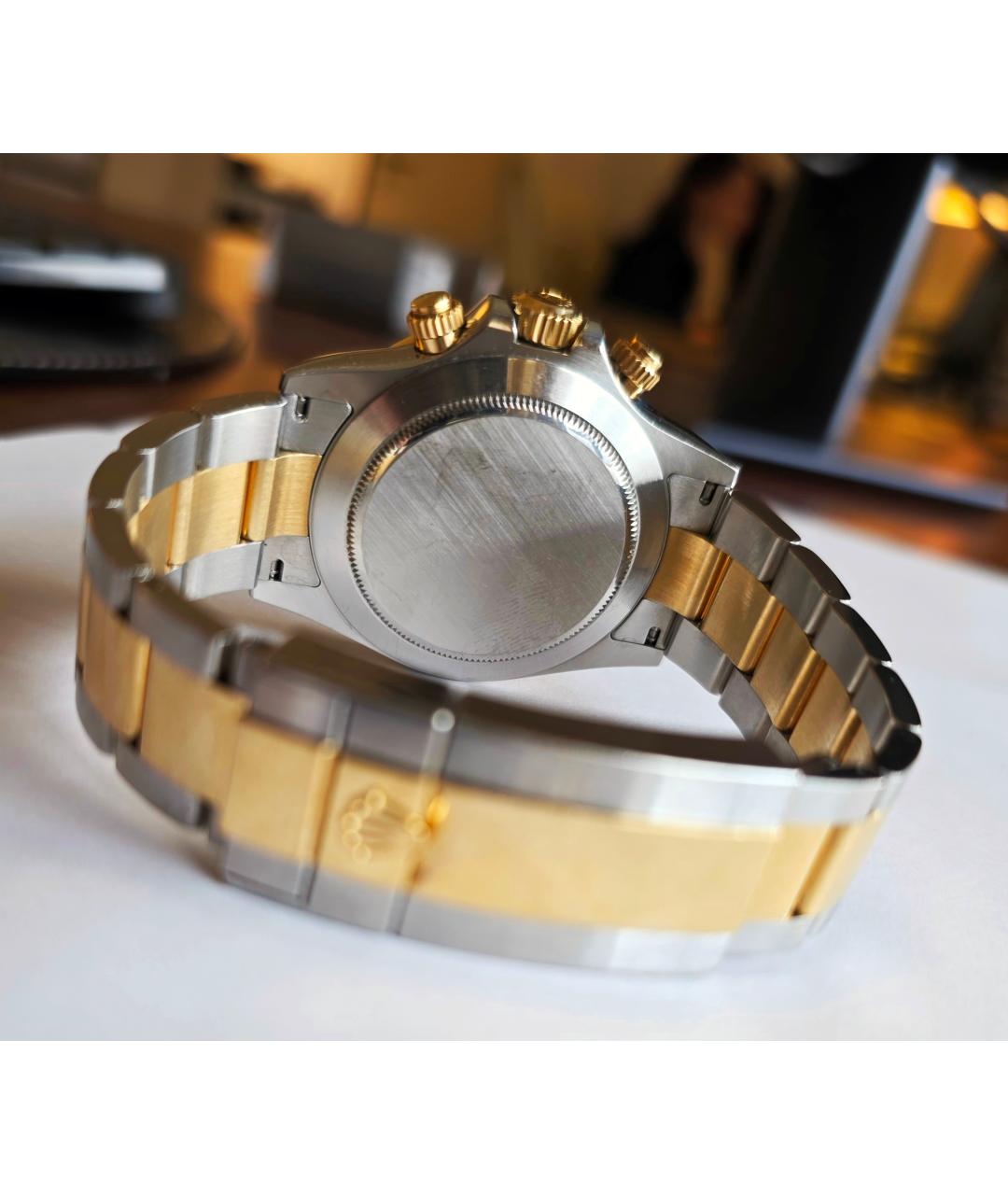 ROLEX Белые часы из желтого золота, фото 2