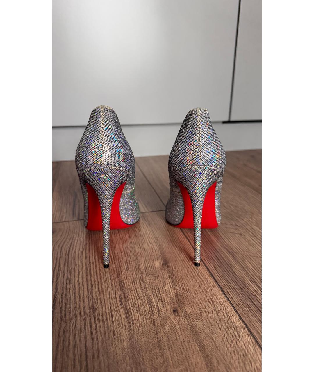 CHRISTIAN LOUBOUTIN Серебряные туфли, фото 4