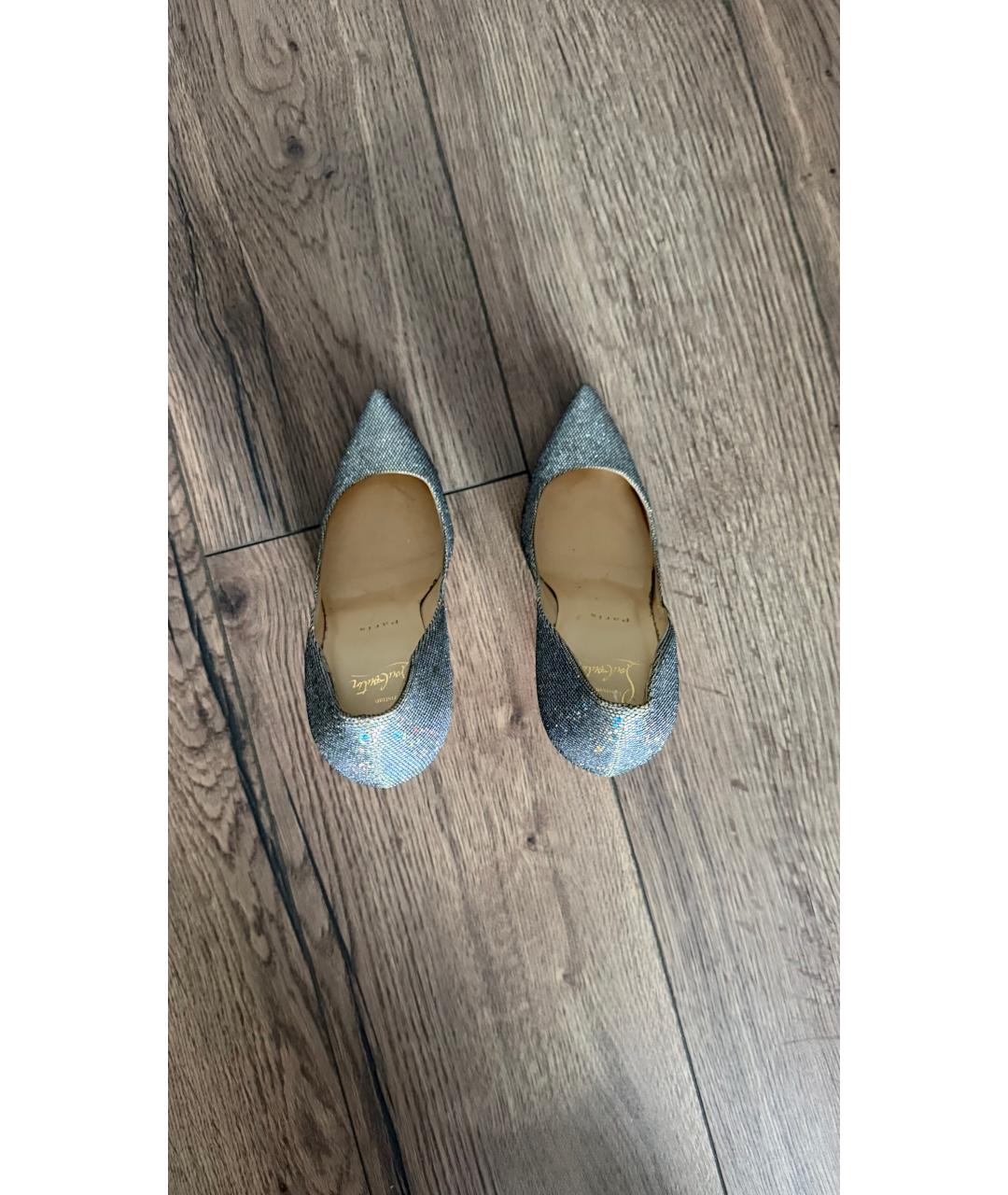 CHRISTIAN LOUBOUTIN Серебряные туфли, фото 3