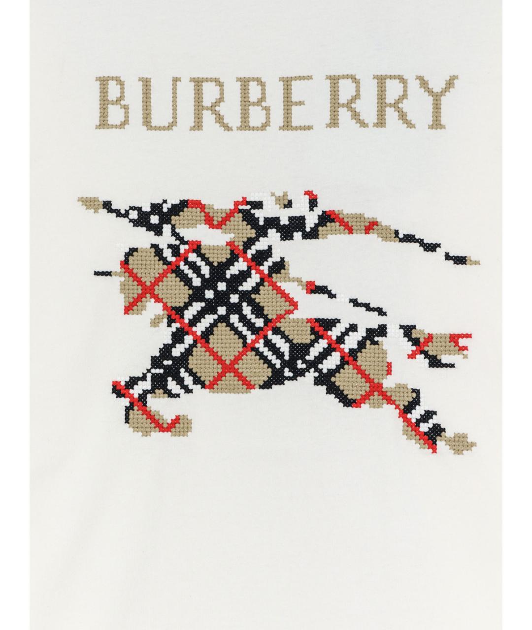 BURBERRY Белая футболка, фото 3
