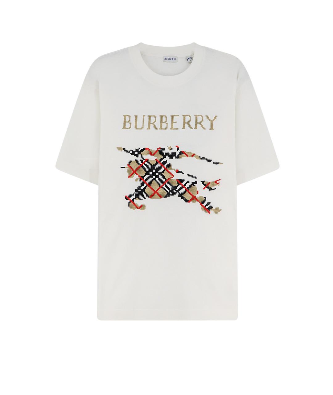 BURBERRY Белая футболка, фото 1