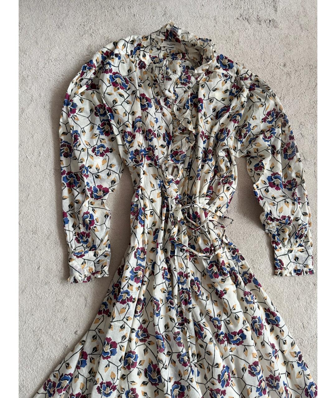 ISABEL MARANT ETOILE Бежевое хлопковое повседневное платье, фото 2