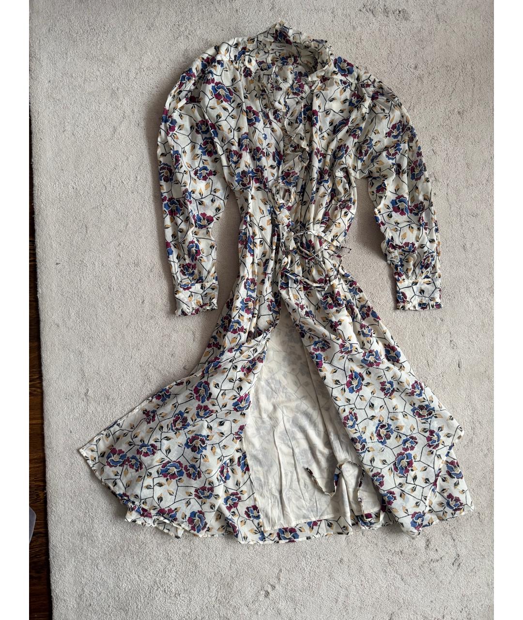 ISABEL MARANT ETOILE Бежевое хлопковое повседневное платье, фото 3