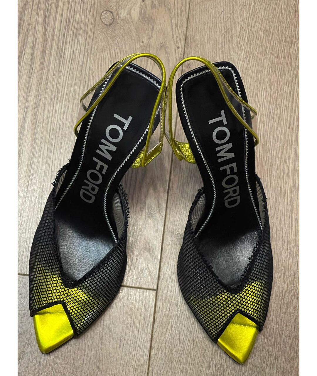 TOM FORD Черные кожаные босоножки, фото 3