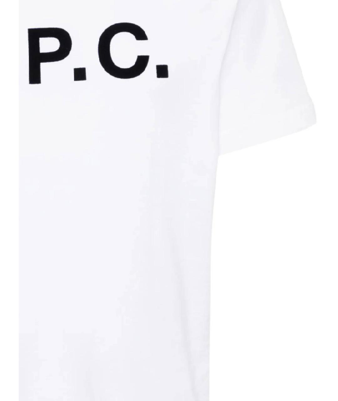 A.P.C. Белая хлопковая футболка, фото 2