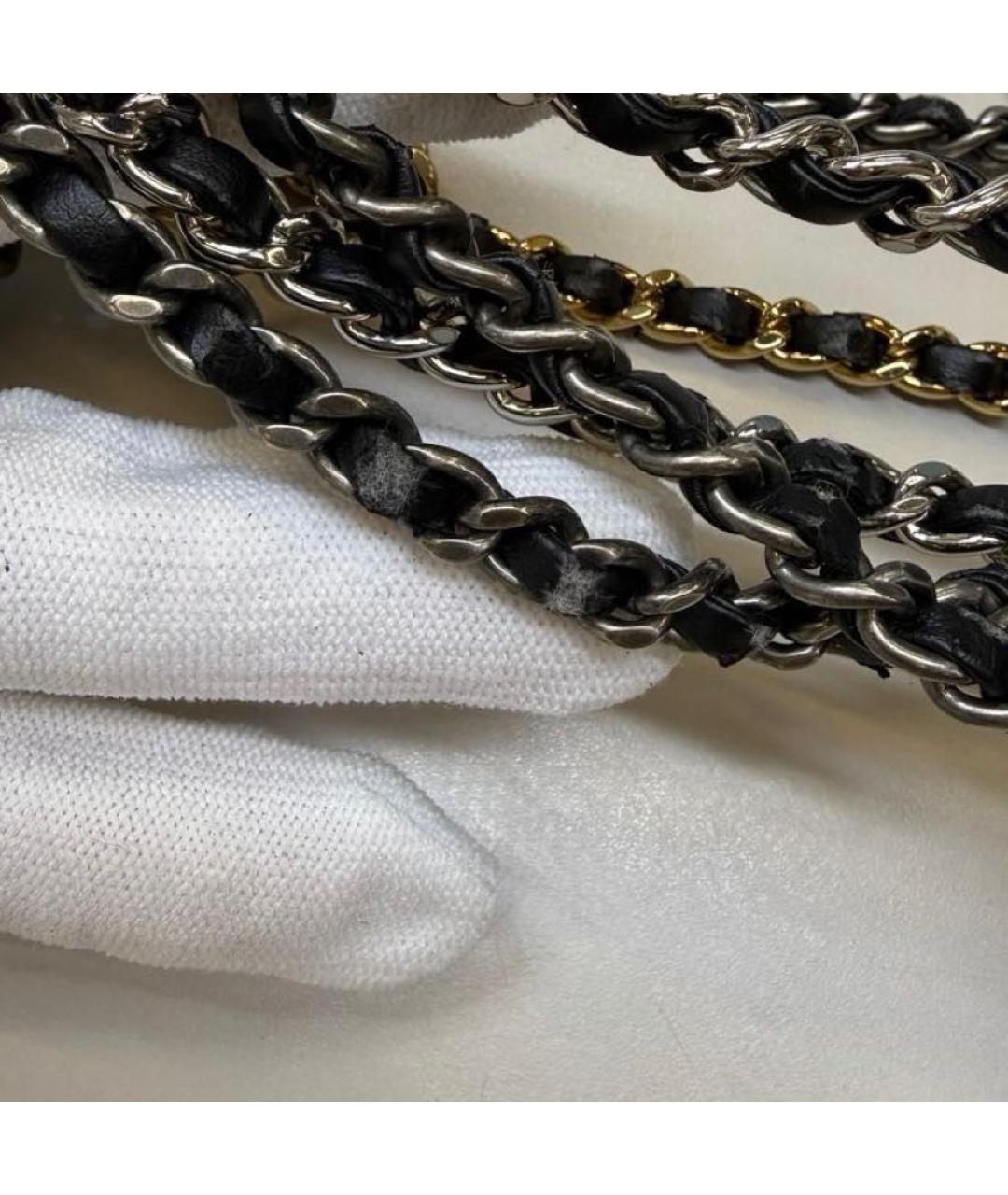 CHANEL Черная кожаная сумка через плечо, фото 4
