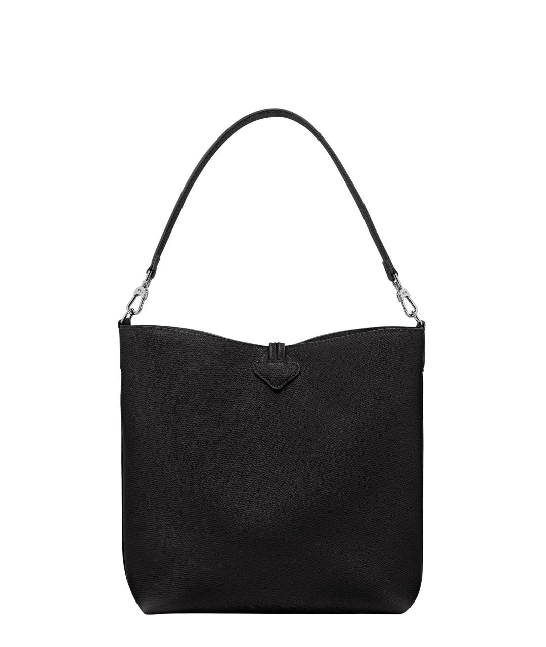 LONGCHAMP Черная кожаная сумка с короткими ручками, фото 2