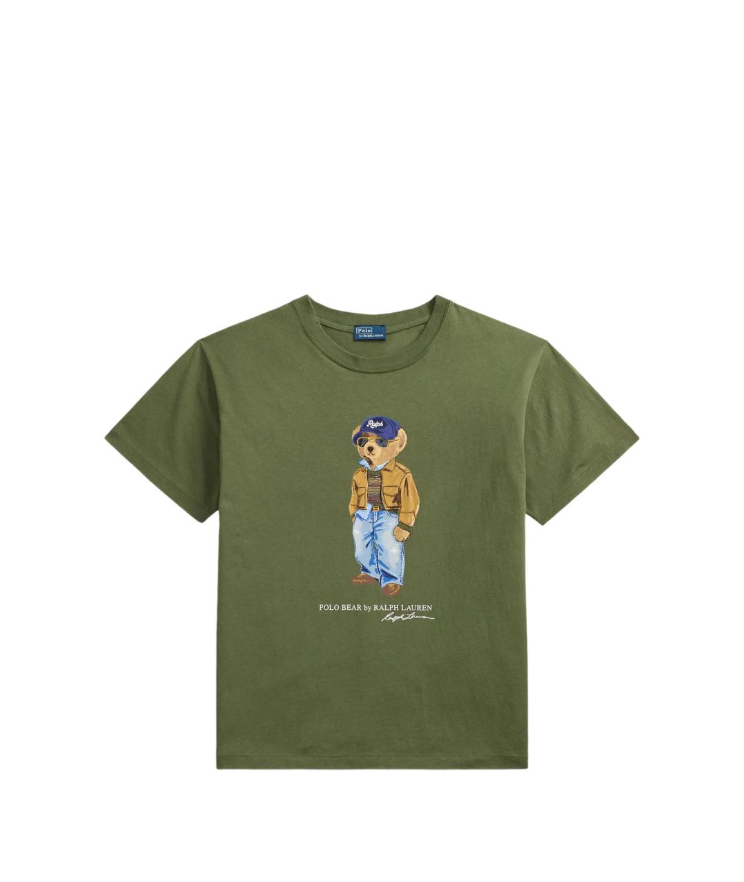 POLO RALPH LAUREN Зеленая хлопковая футболка, фото 1