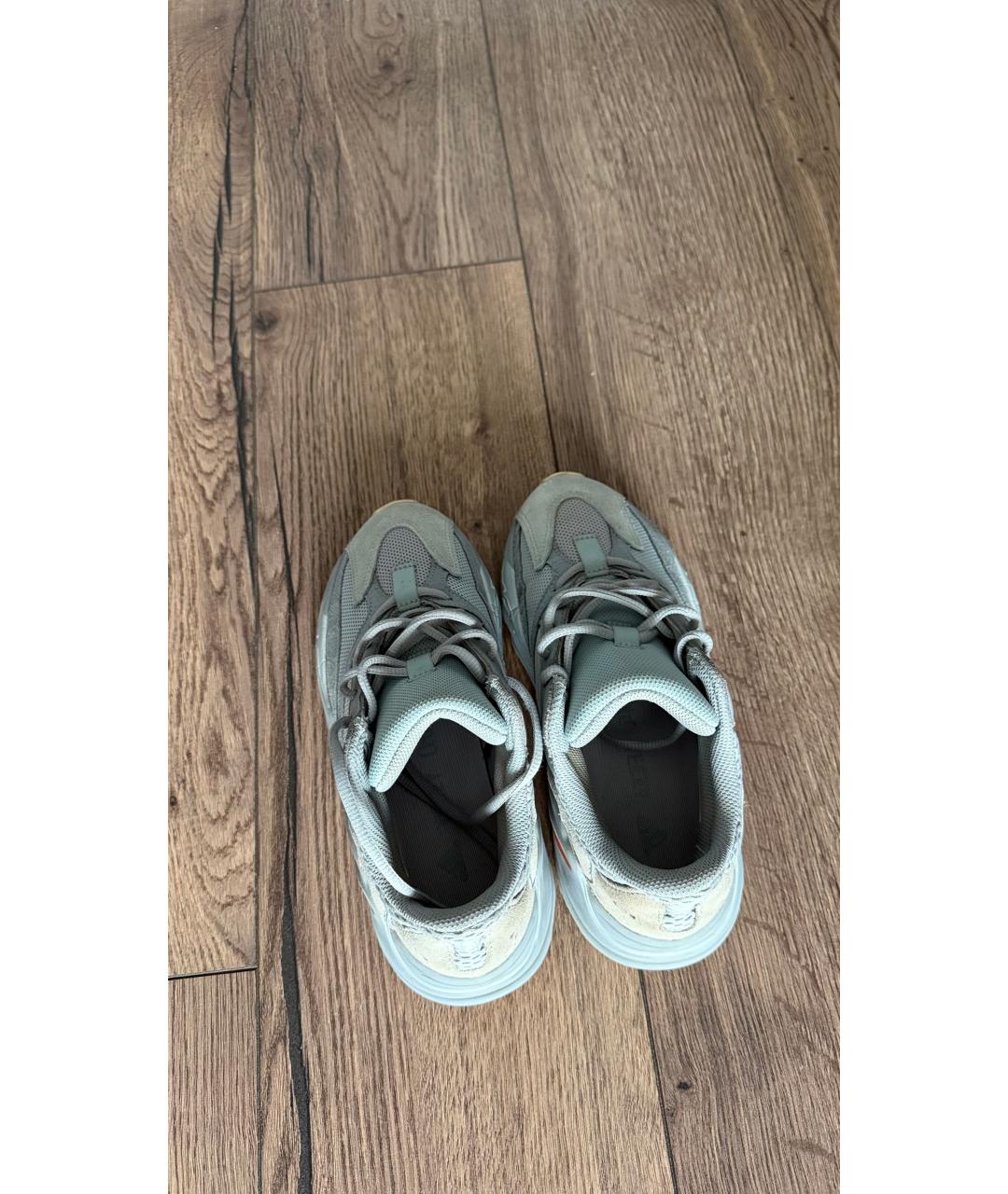 YEEZY Голубые текстильные кроссовки, фото 3
