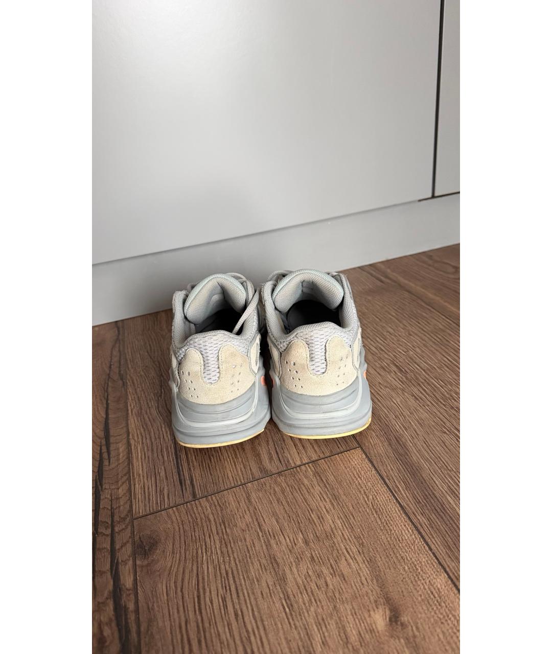YEEZY Голубые текстильные кроссовки, фото 4
