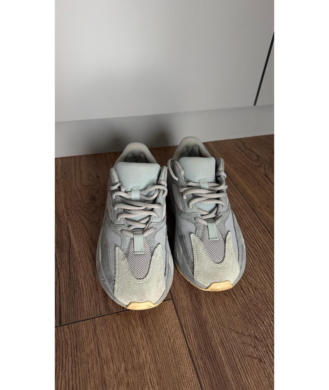 YEEZY Голубые текстильные кроссовки, фото 2