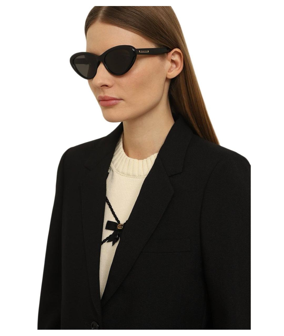 GUCCI Черные пластиковые солнцезащитные очки, фото 3