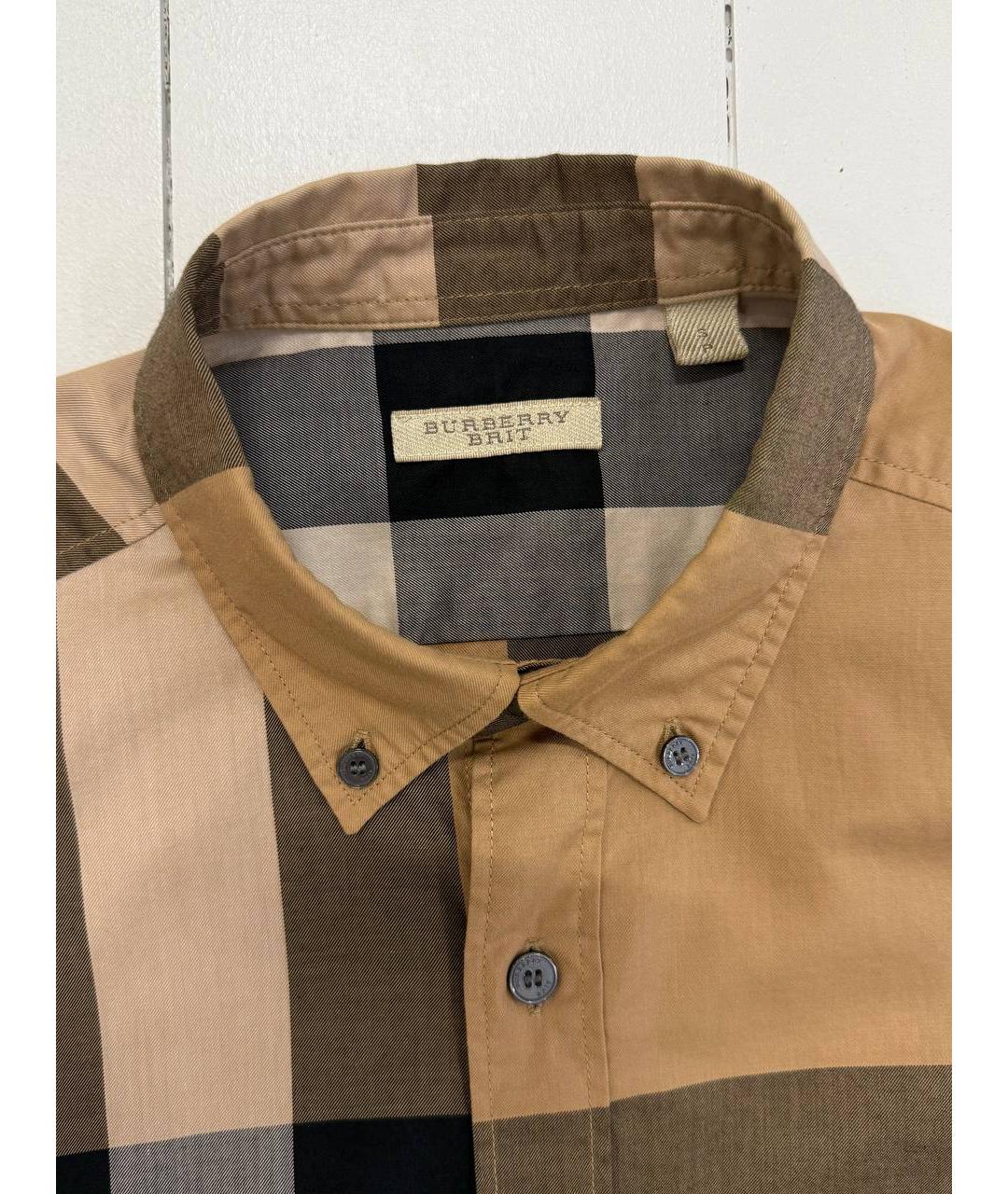 BURBERRY Бежевая хлопковая рубашка, фото 3