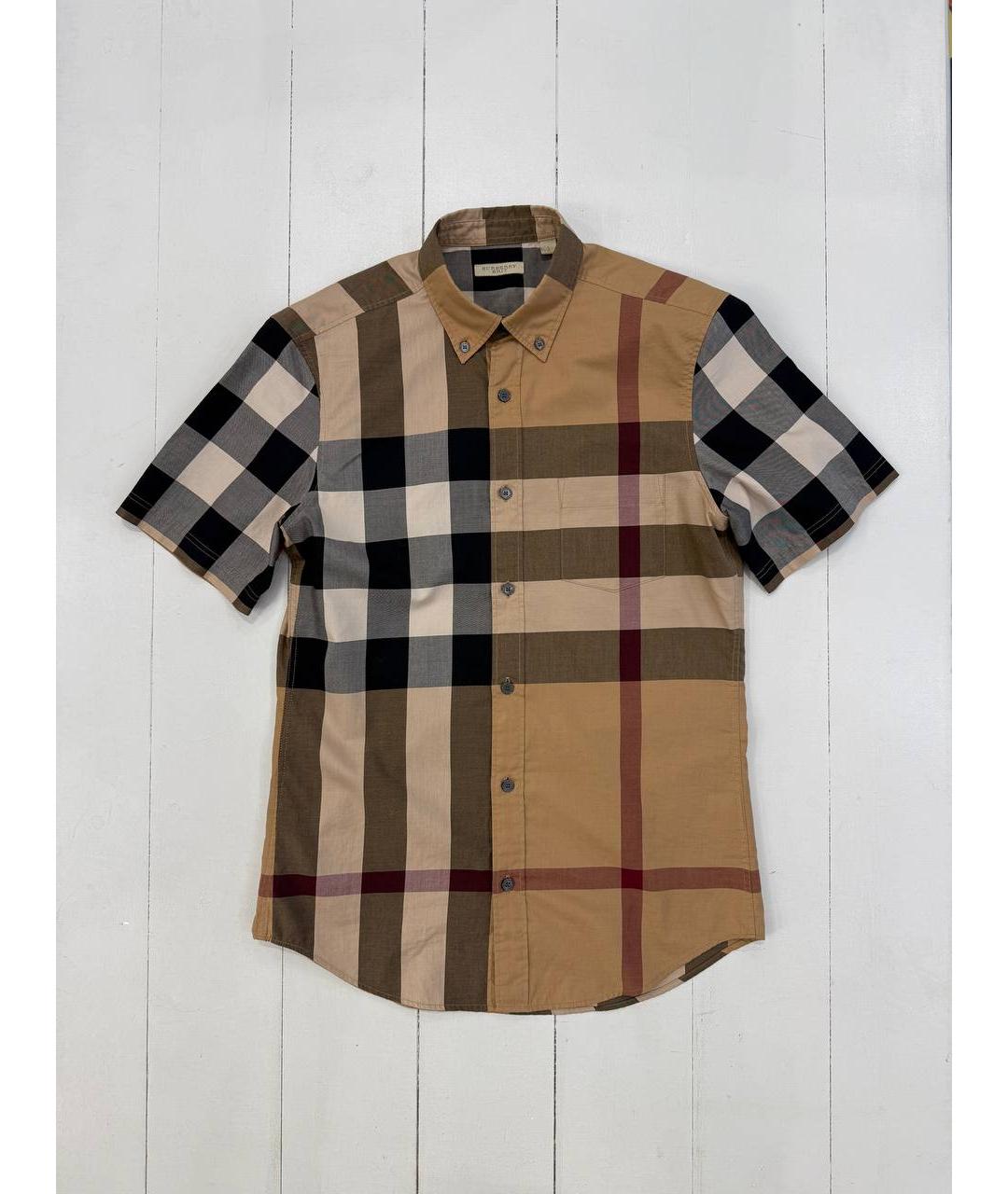 BURBERRY Бежевая хлопковая рубашка, фото 6