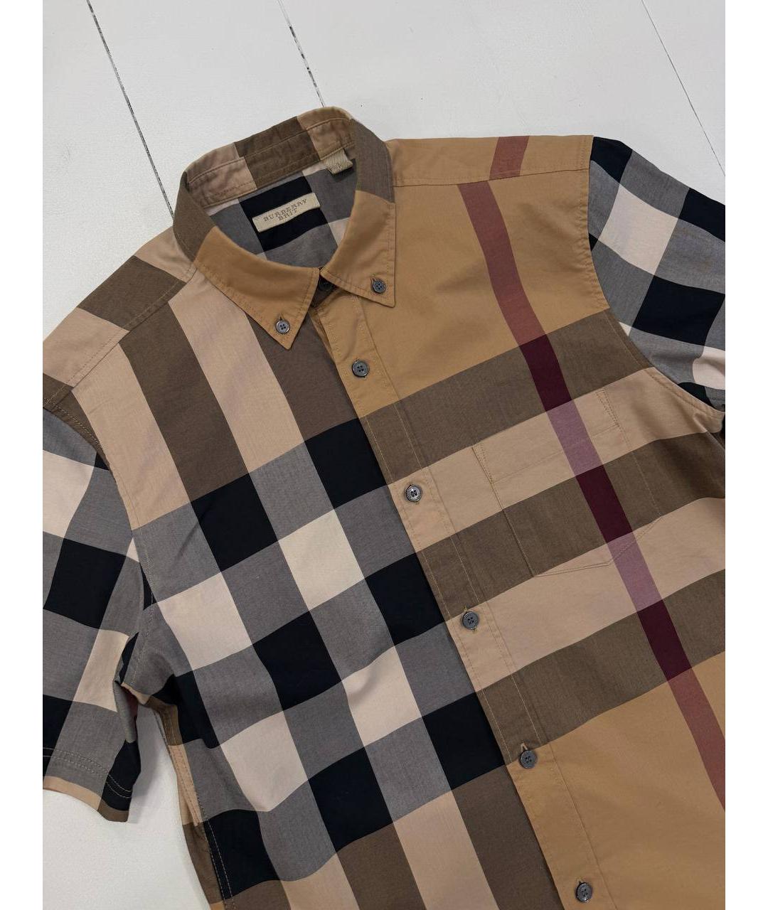 BURBERRY Бежевая хлопковая рубашка, фото 2