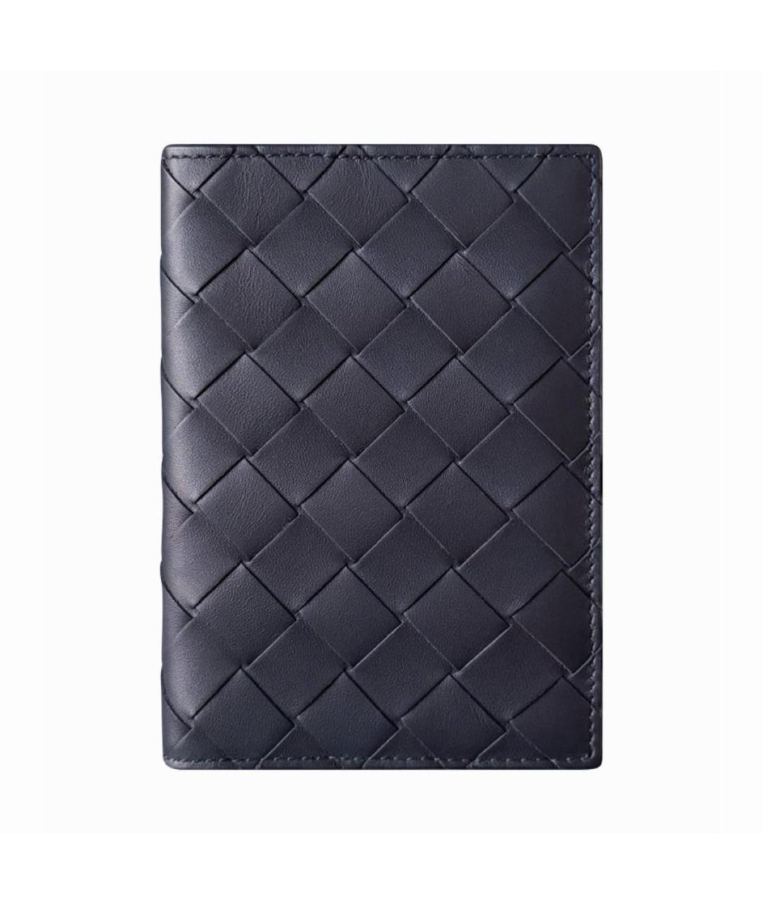 BOTTEGA VENETA Темно-синий кожаный кардхолдер, фото 1