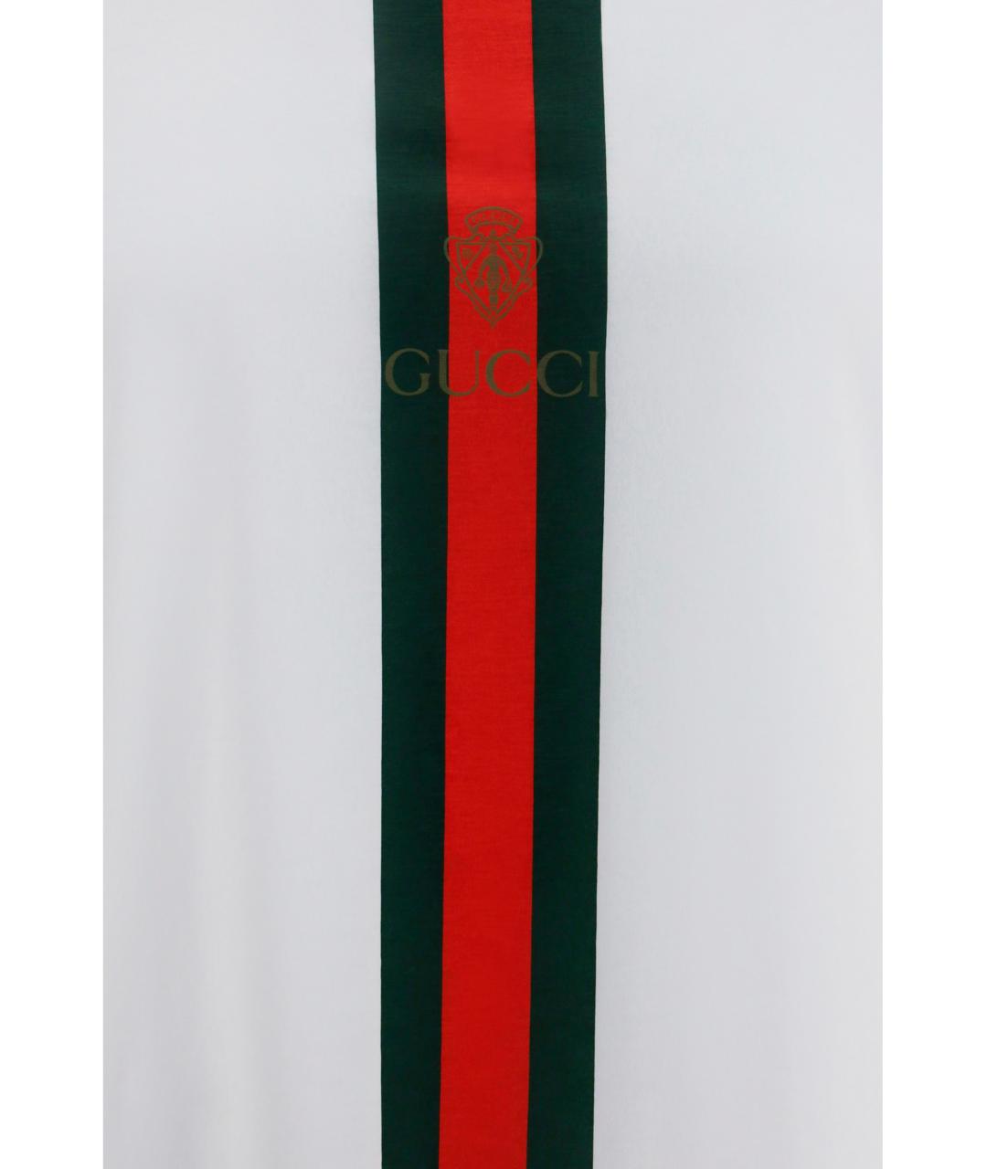 GUCCI Белая хлопковая футболка, фото 3
