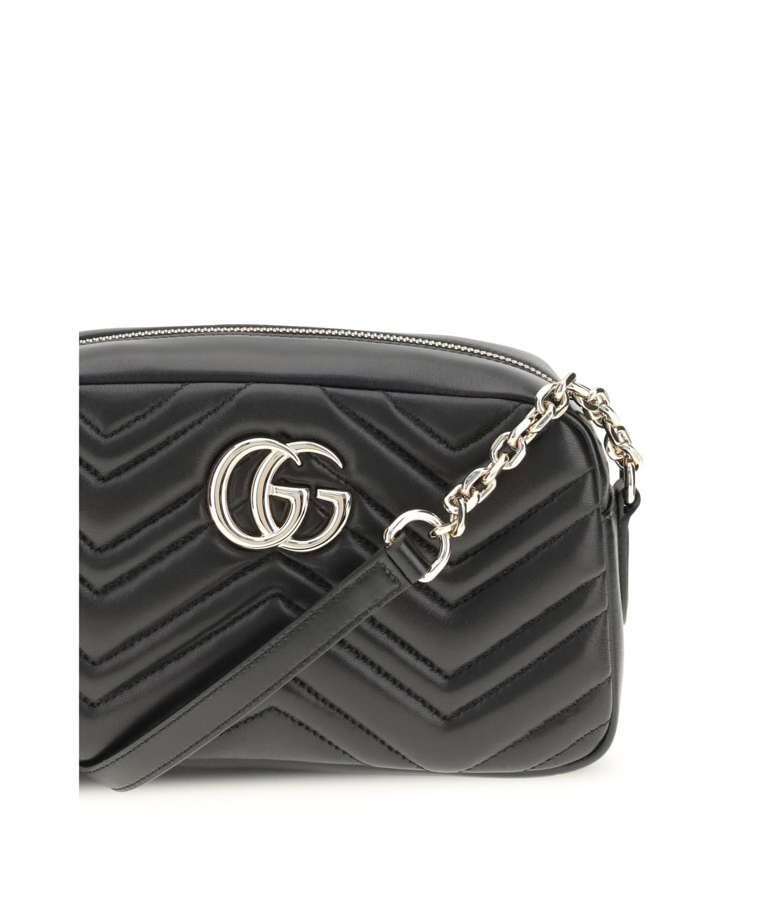 GUCCI Черная кожаная сумка через плечо, фото 4
