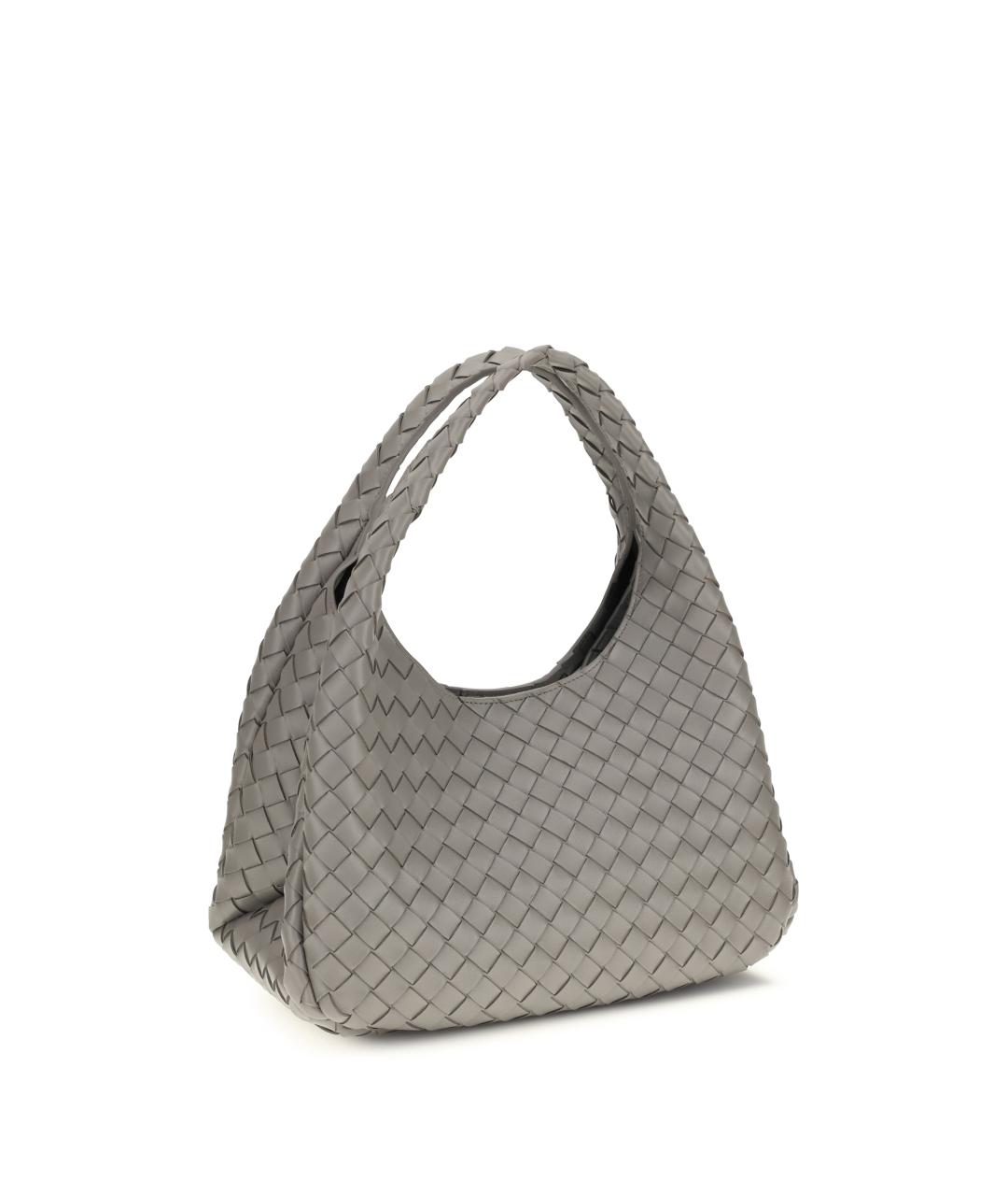 BOTTEGA VENETA Серая кожаная сумка через плечо, фото 2