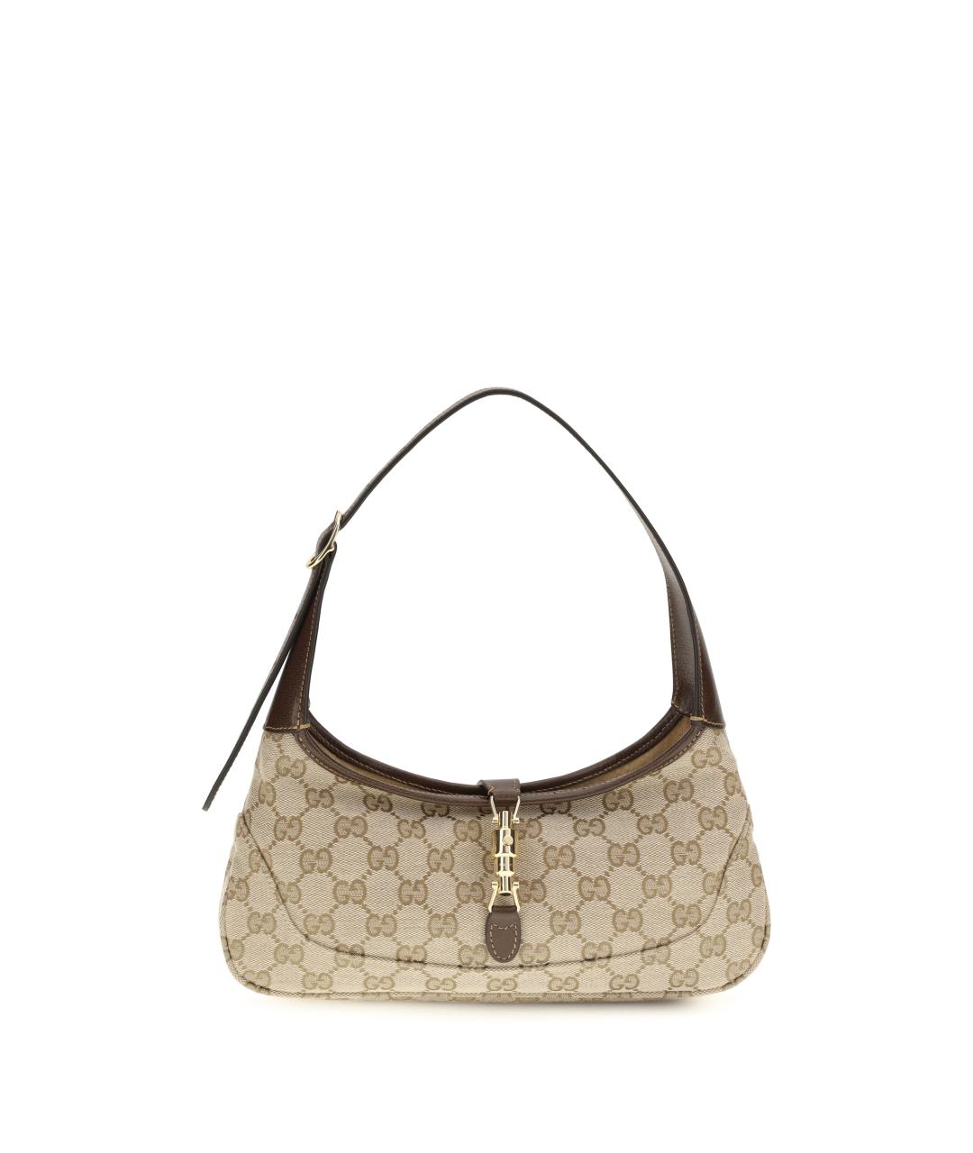 GUCCI Бежевая тканевая сумка через плечо, фото 1