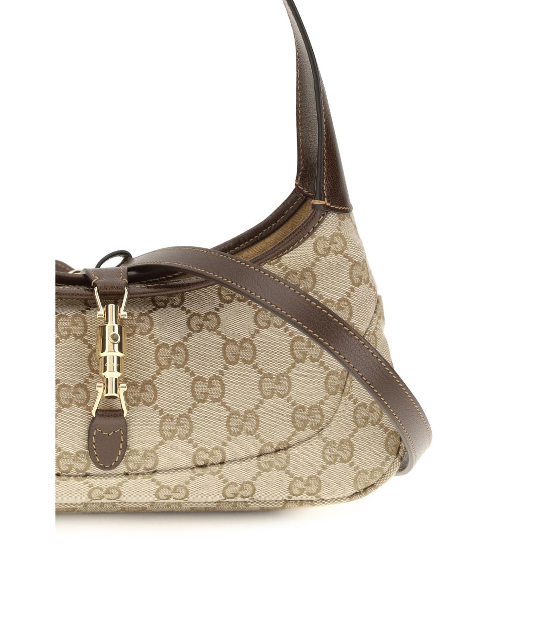 GUCCI Бежевая тканевая сумка через плечо, фото 4