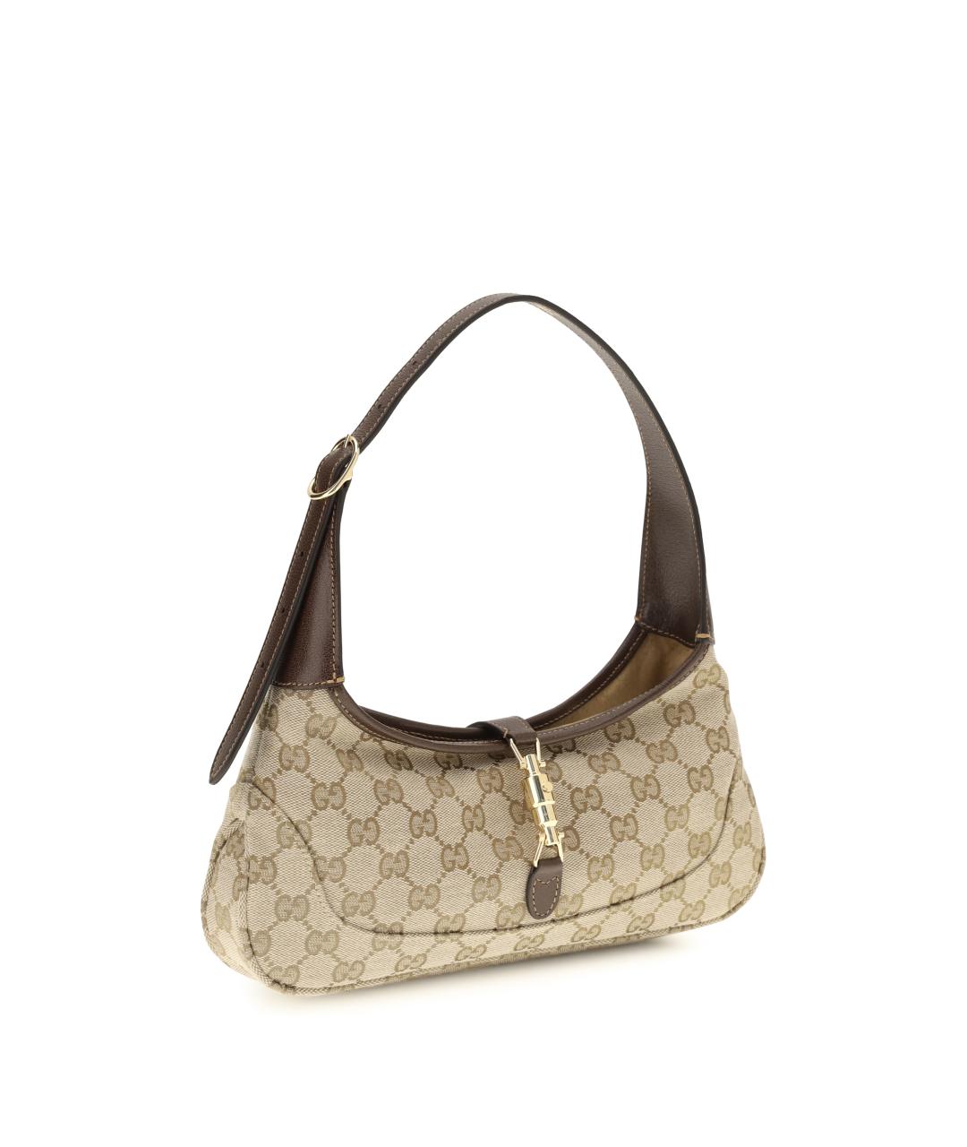 GUCCI Бежевая тканевая сумка через плечо, фото 2