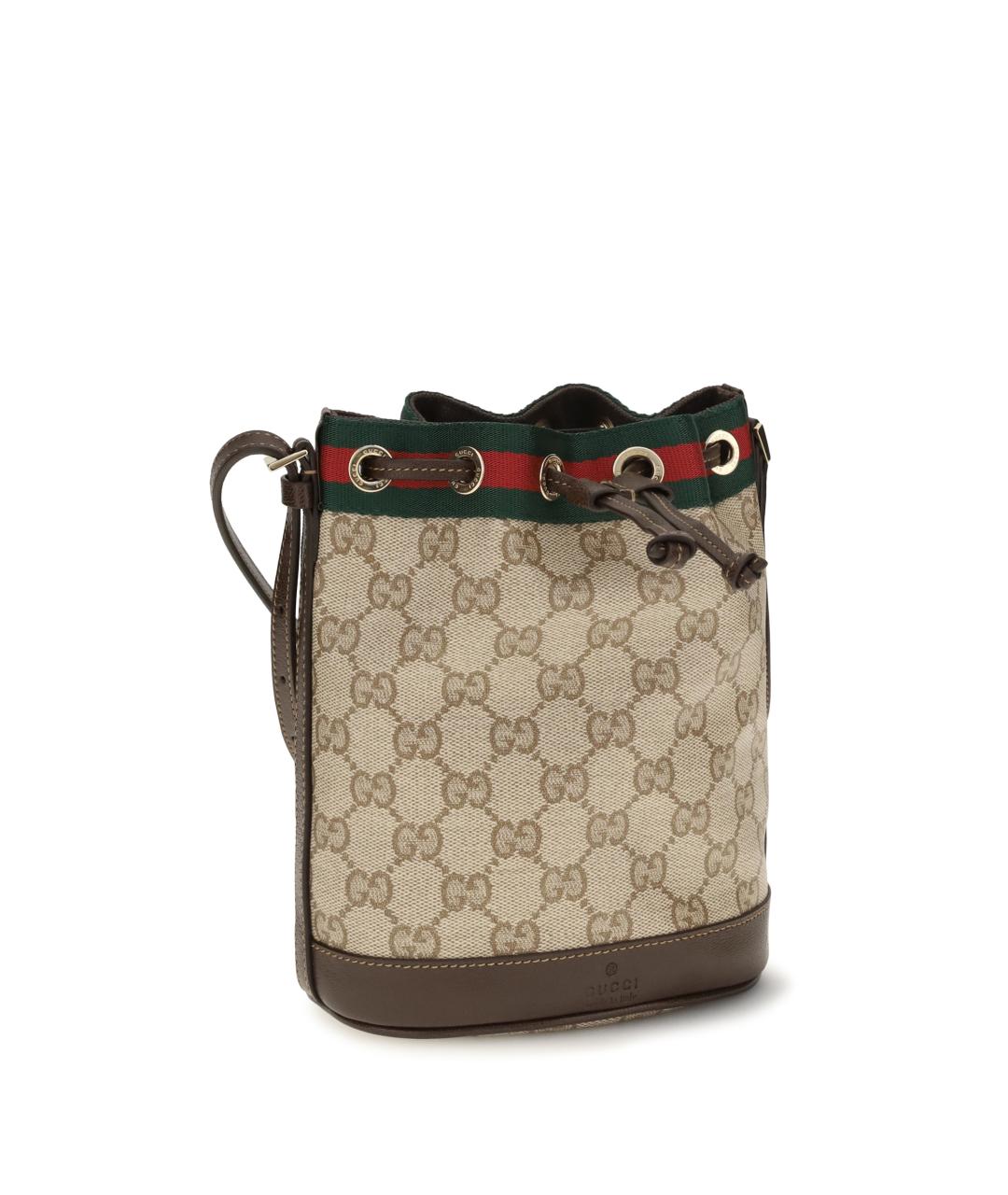 GUCCI Коричневая тканевая сумка через плечо, фото 2