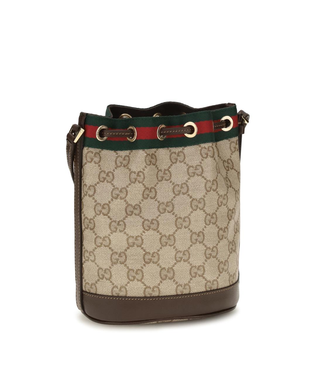 GUCCI Коричневая тканевая сумка через плечо, фото 3