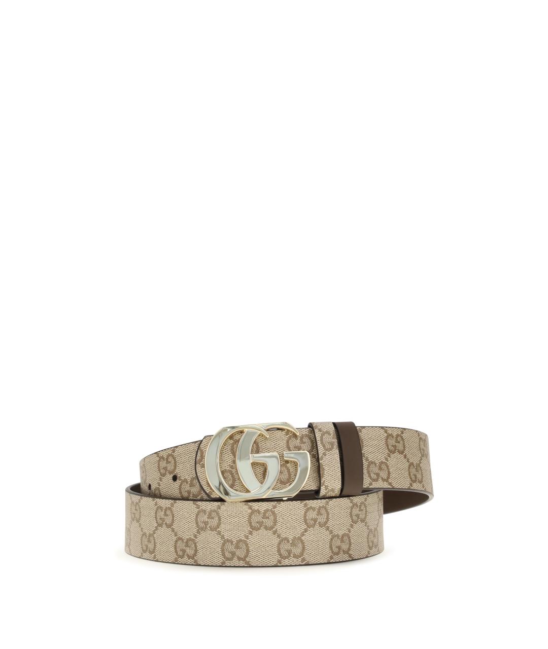 GUCCI Бежевый кожаный ремень, фото 1