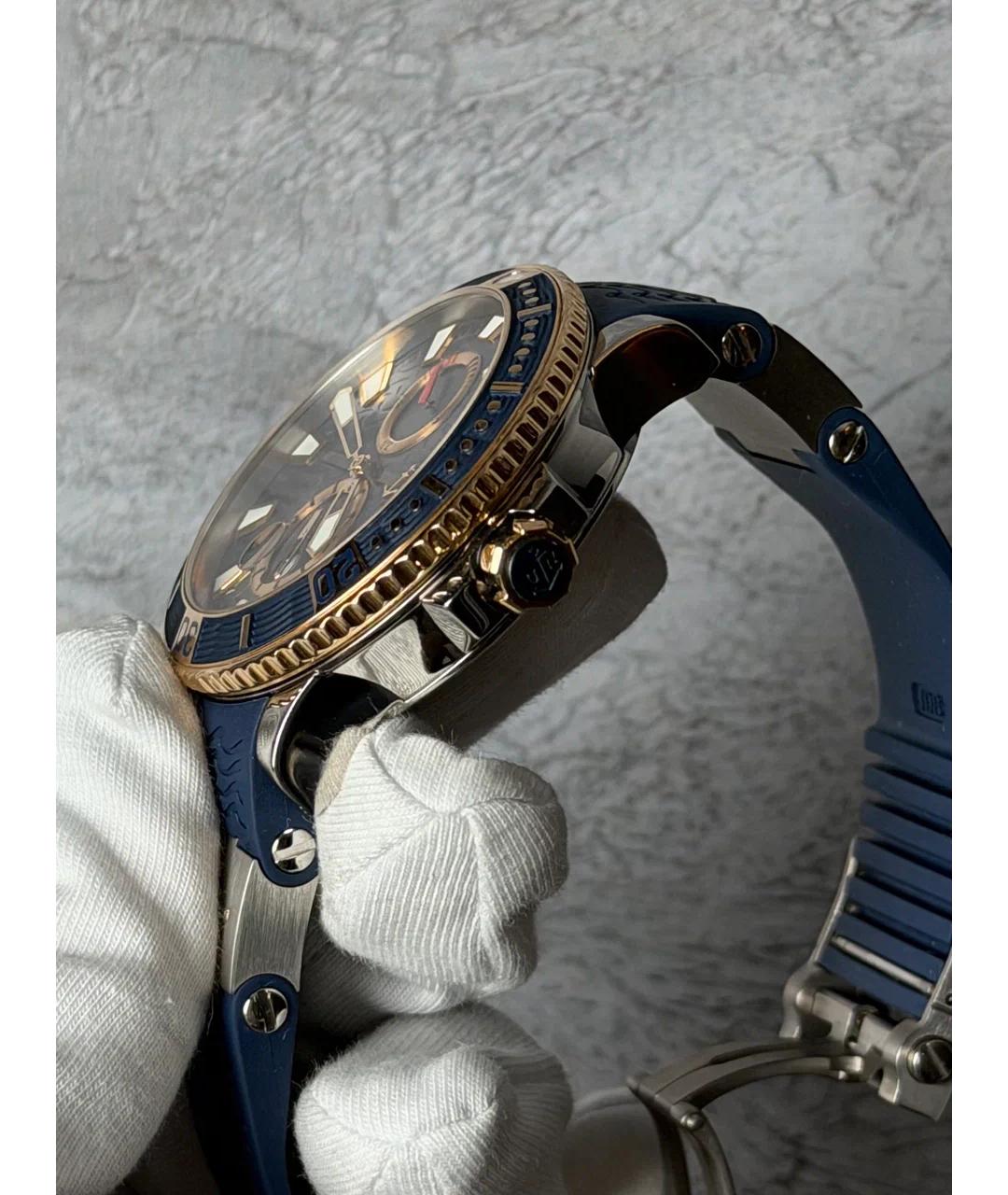 Ulysse Nardin Синие часы из желтого золота, фото 3