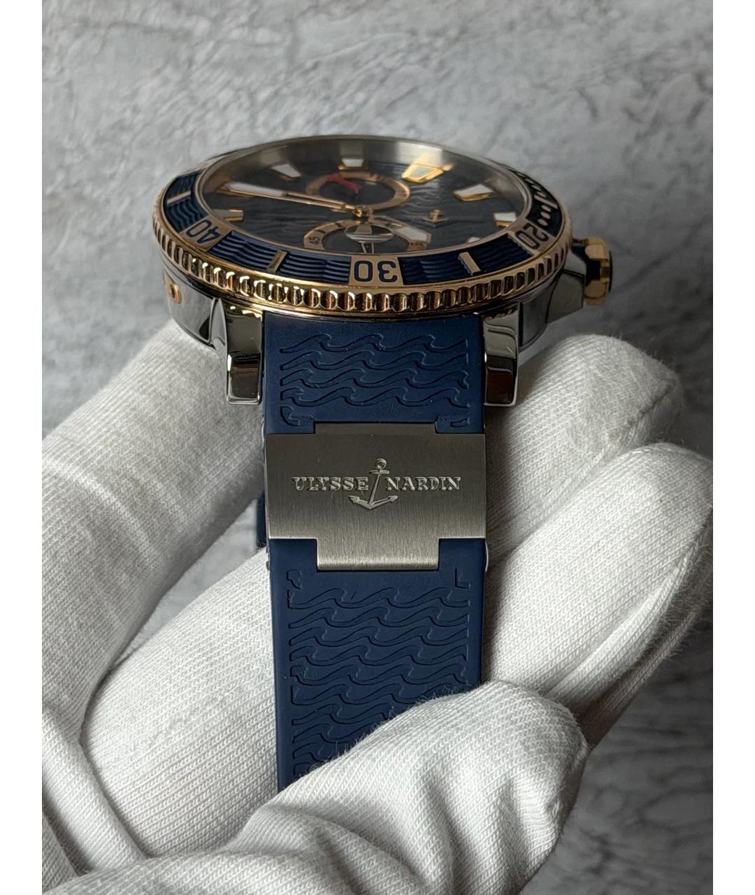 Ulysse Nardin Синие часы из желтого золота, фото 4