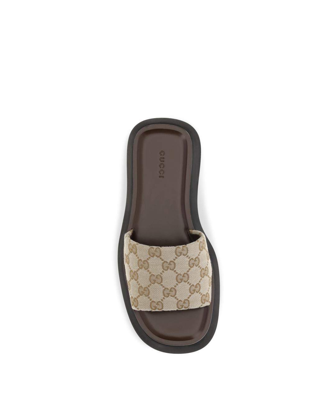 GUCCI Бежевые сабо, фото 4