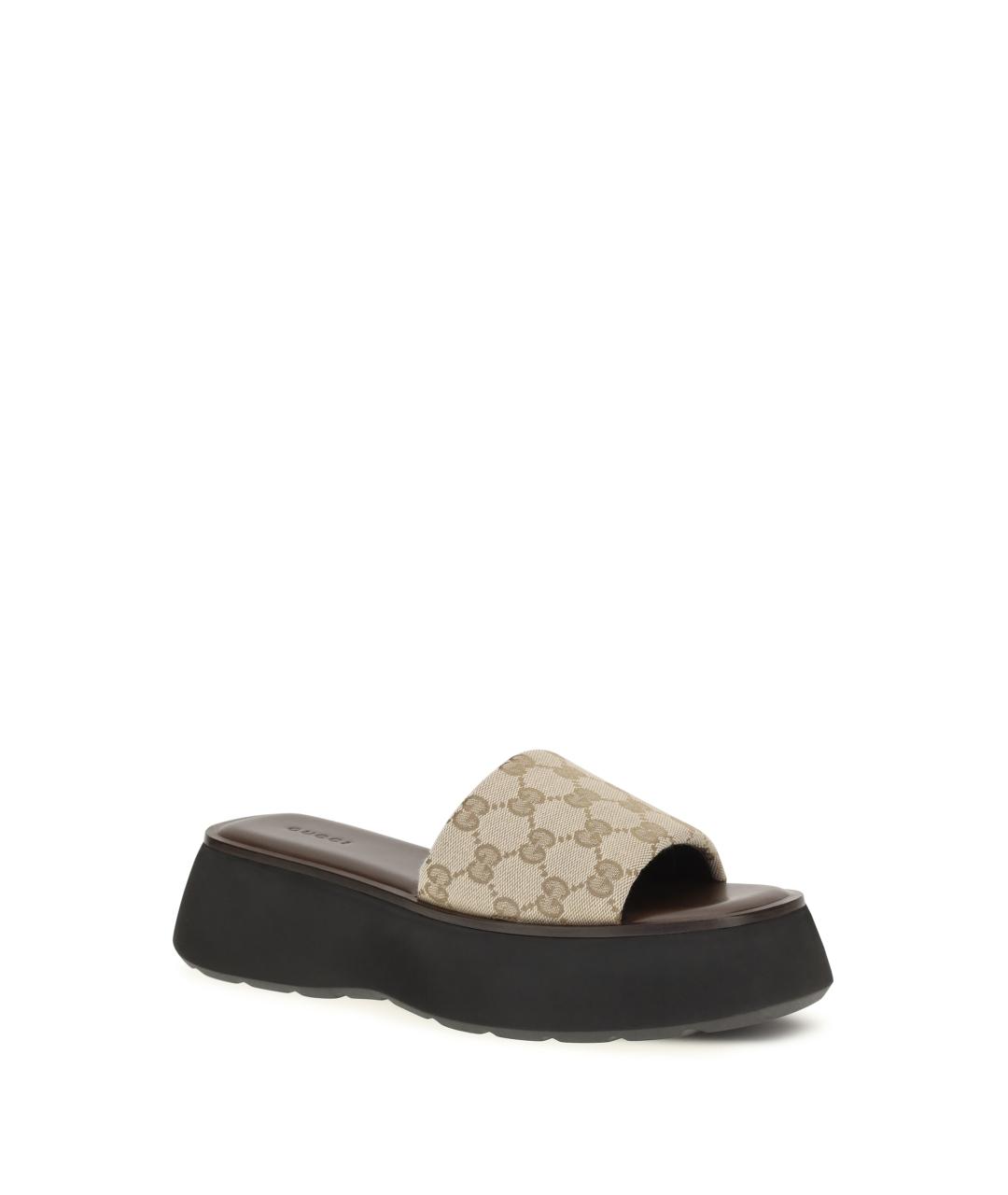 GUCCI Бежевые сабо, фото 2