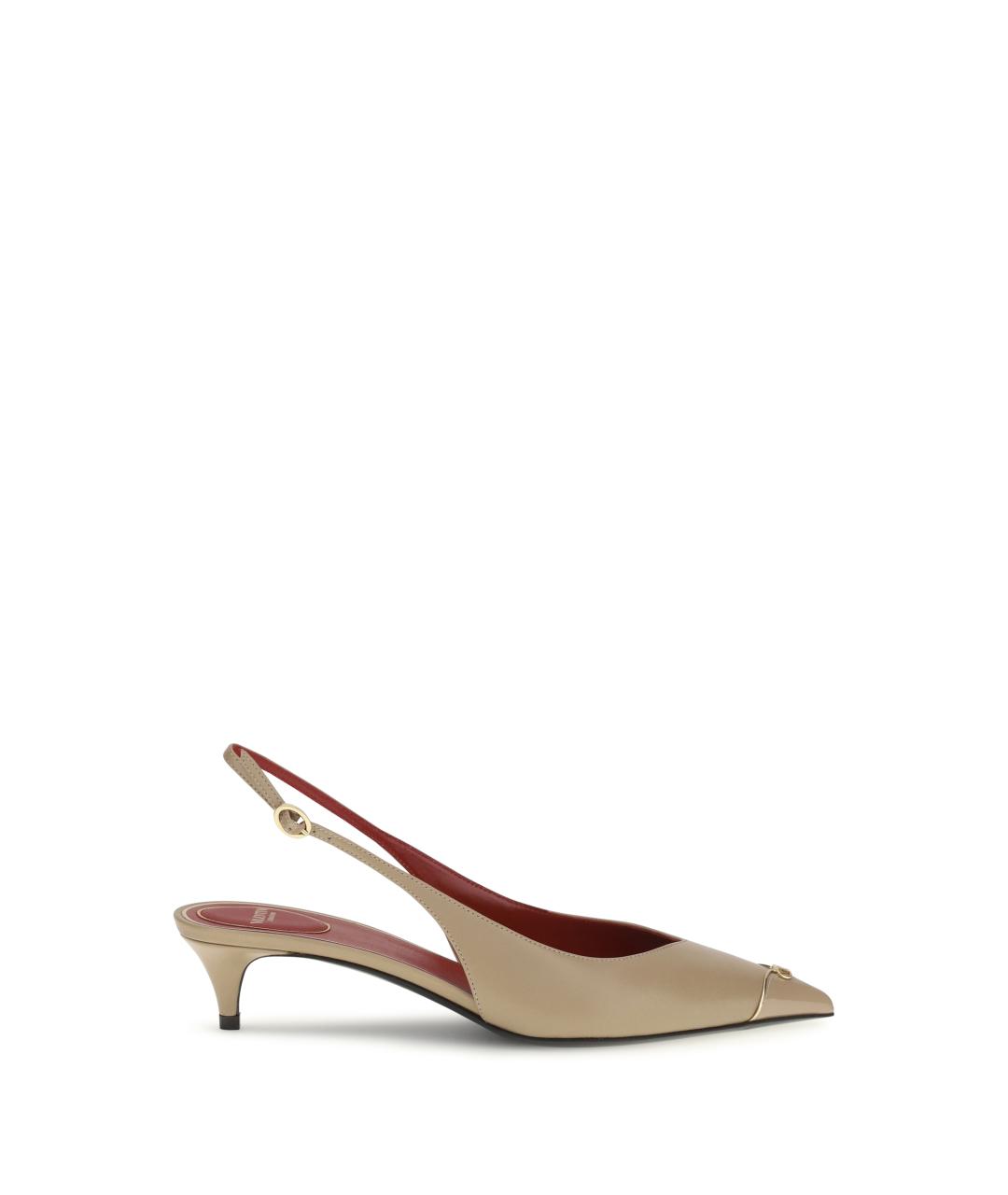 VALENTINO Бежевые текстильные туфли, фото 1