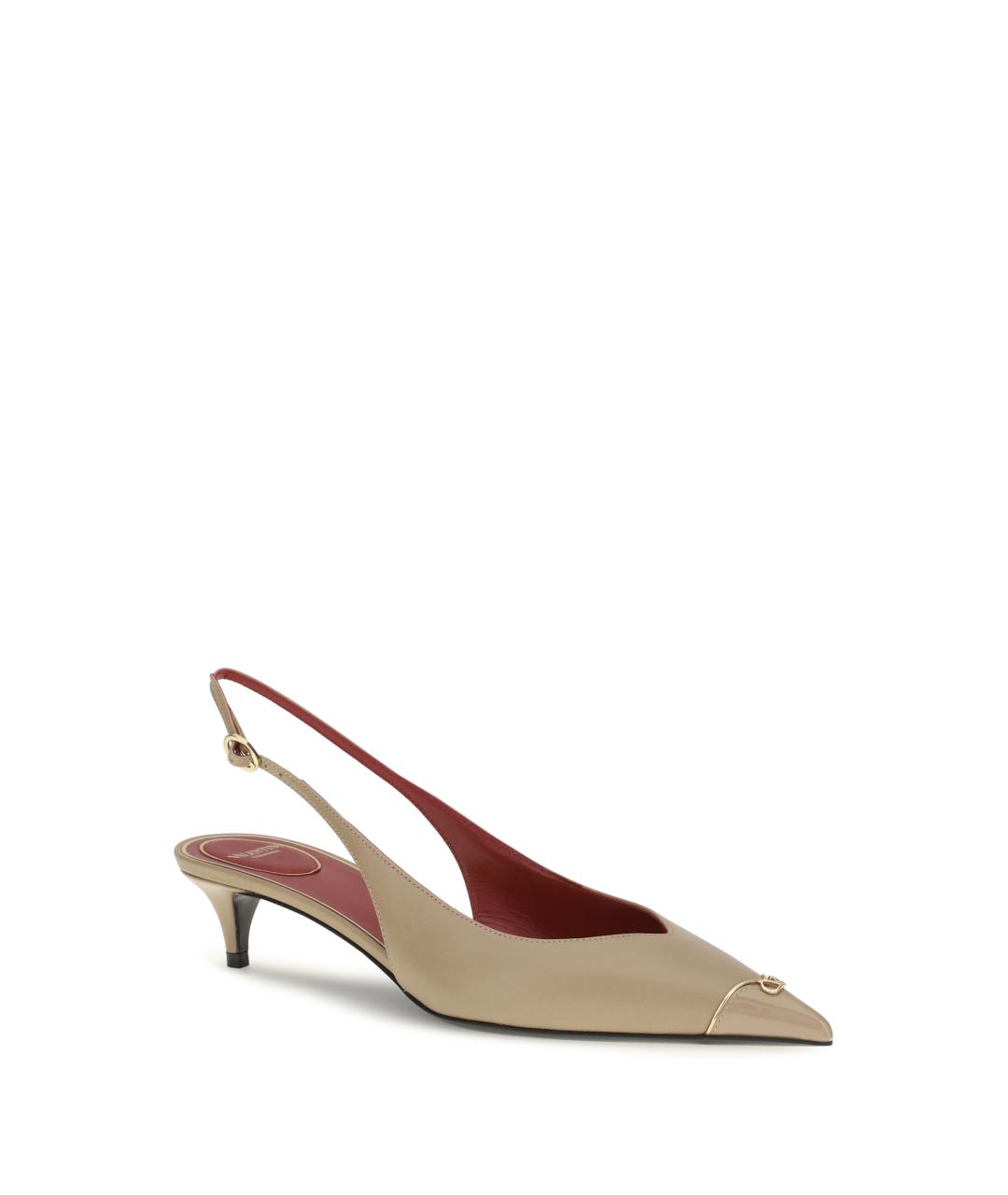 VALENTINO Бежевые текстильные туфли, фото 2