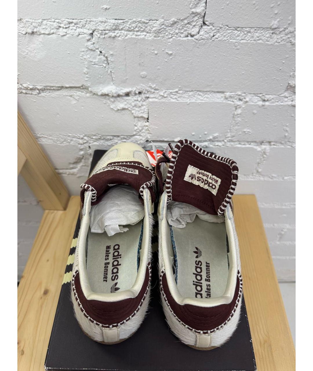 ADIDAS Белые кожаные низкие кроссовки / кеды, фото 2