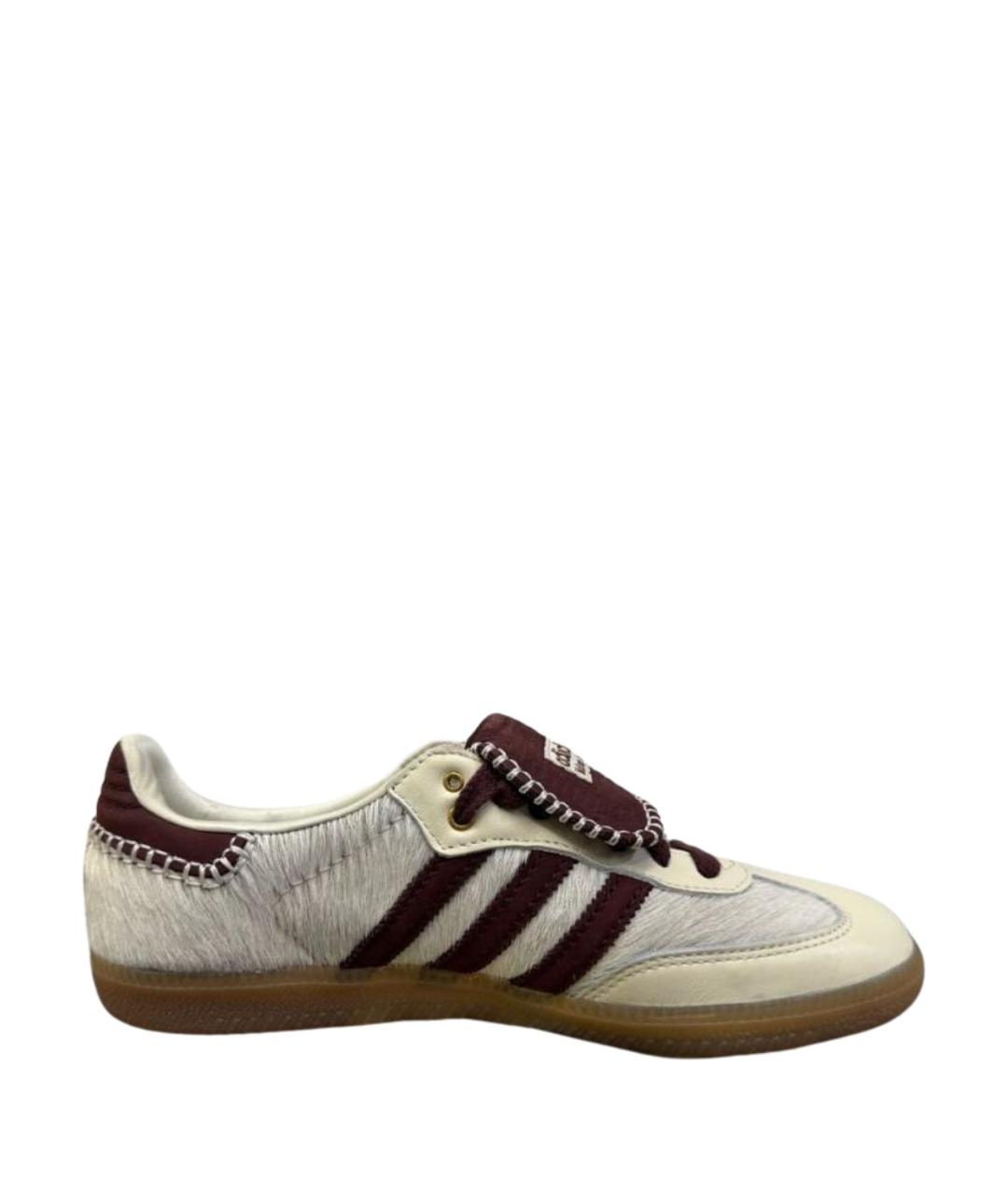 ADIDAS Белые кожаные низкие кроссовки / кеды, фото 1