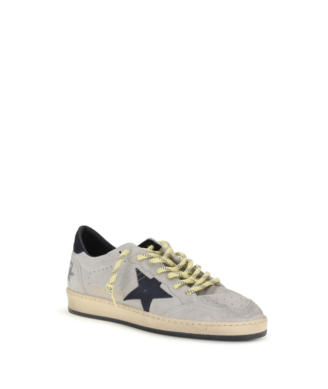 GOLDEN GOOSE DELUXE BRAND Серые замшевые низкие кроссовки / кеды, фото 2