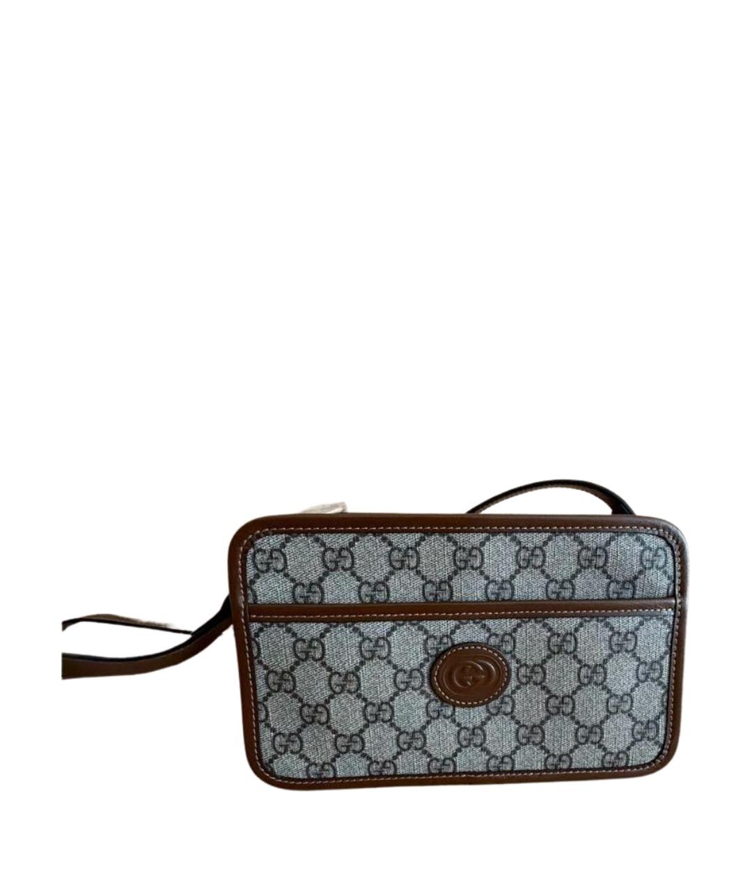 GUCCI Коричневая кожаная сумка через плечо, фото 1
