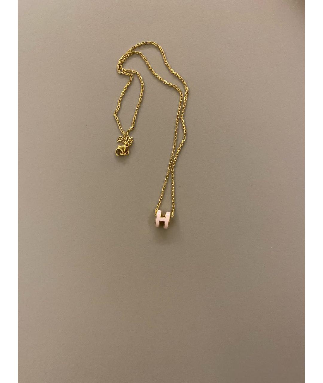 HERMES Розовая металлическая подвеска, фото 4