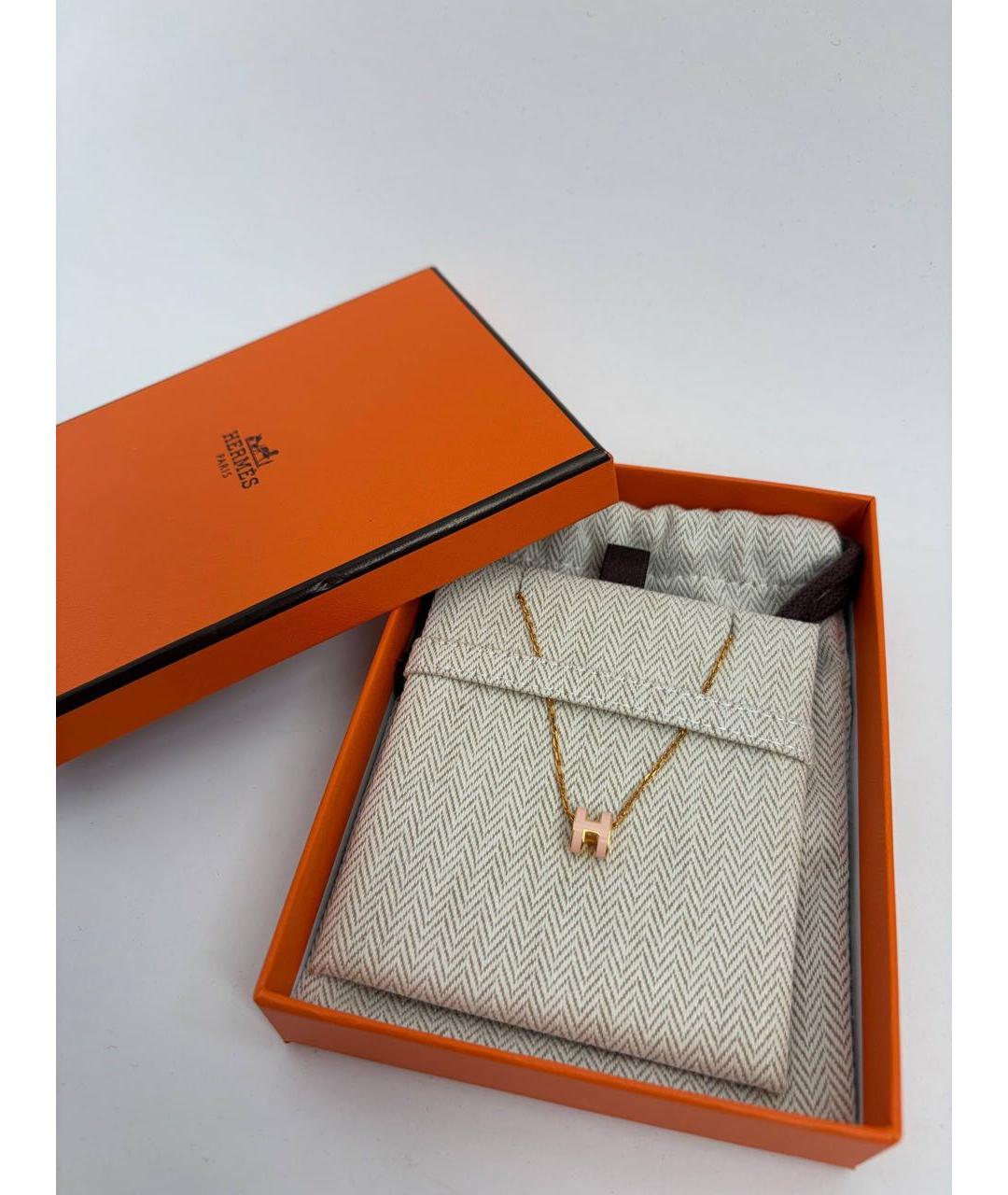 HERMES Розовая металлическая подвеска, фото 3