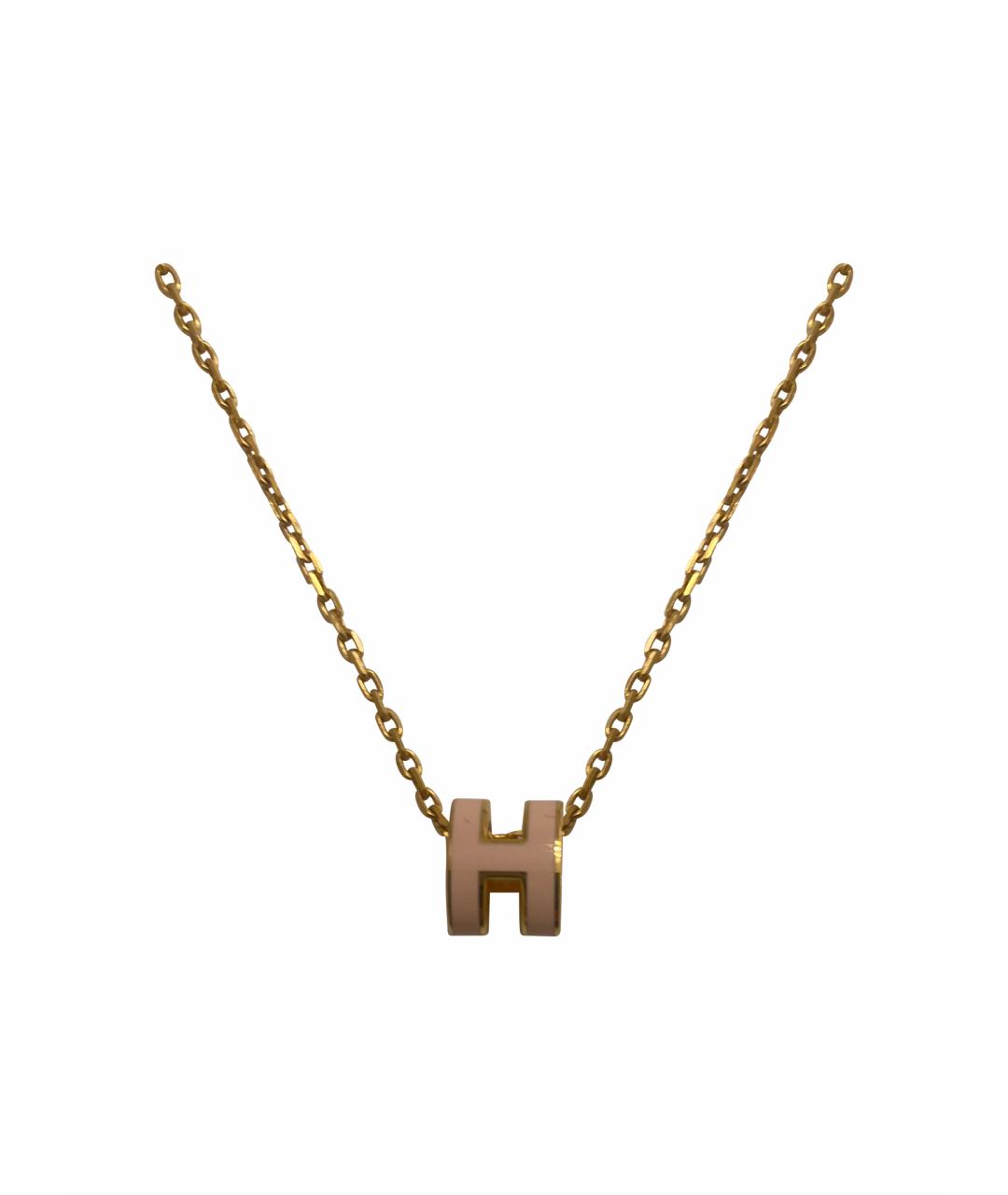 HERMES Розовая металлическая подвеска, фото 1