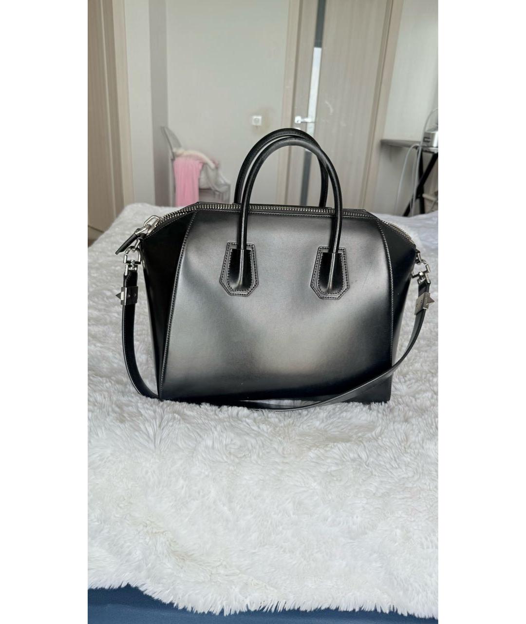 GIVENCHY Черная кожаная сумка тоут, фото 3