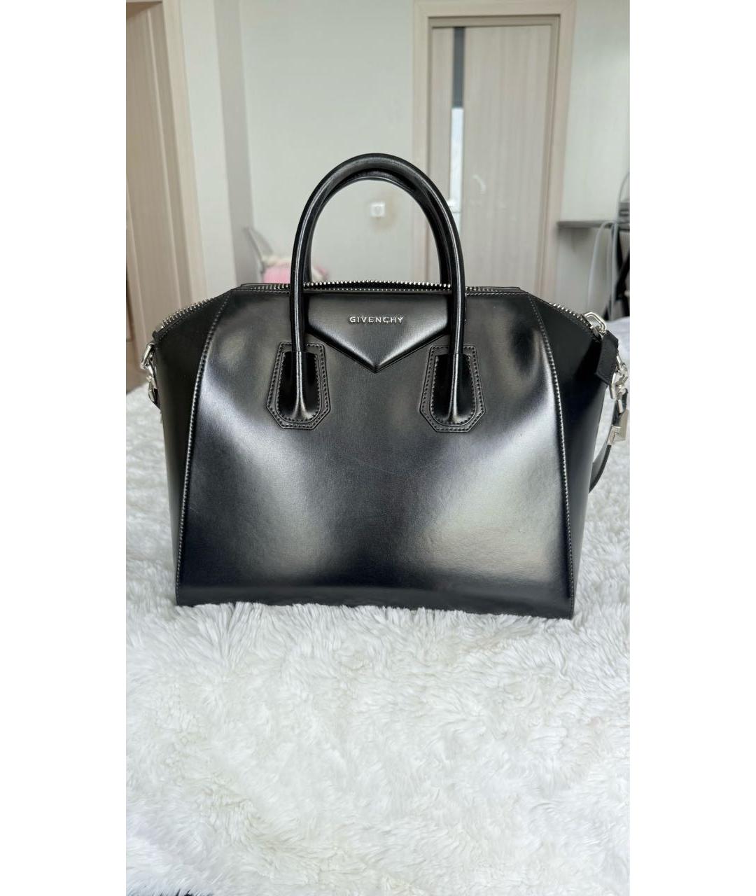 GIVENCHY Черная кожаная сумка тоут, фото 9