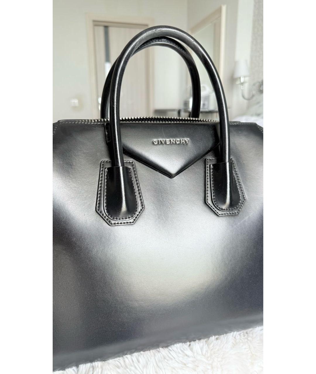 GIVENCHY Черная кожаная сумка тоут, фото 8