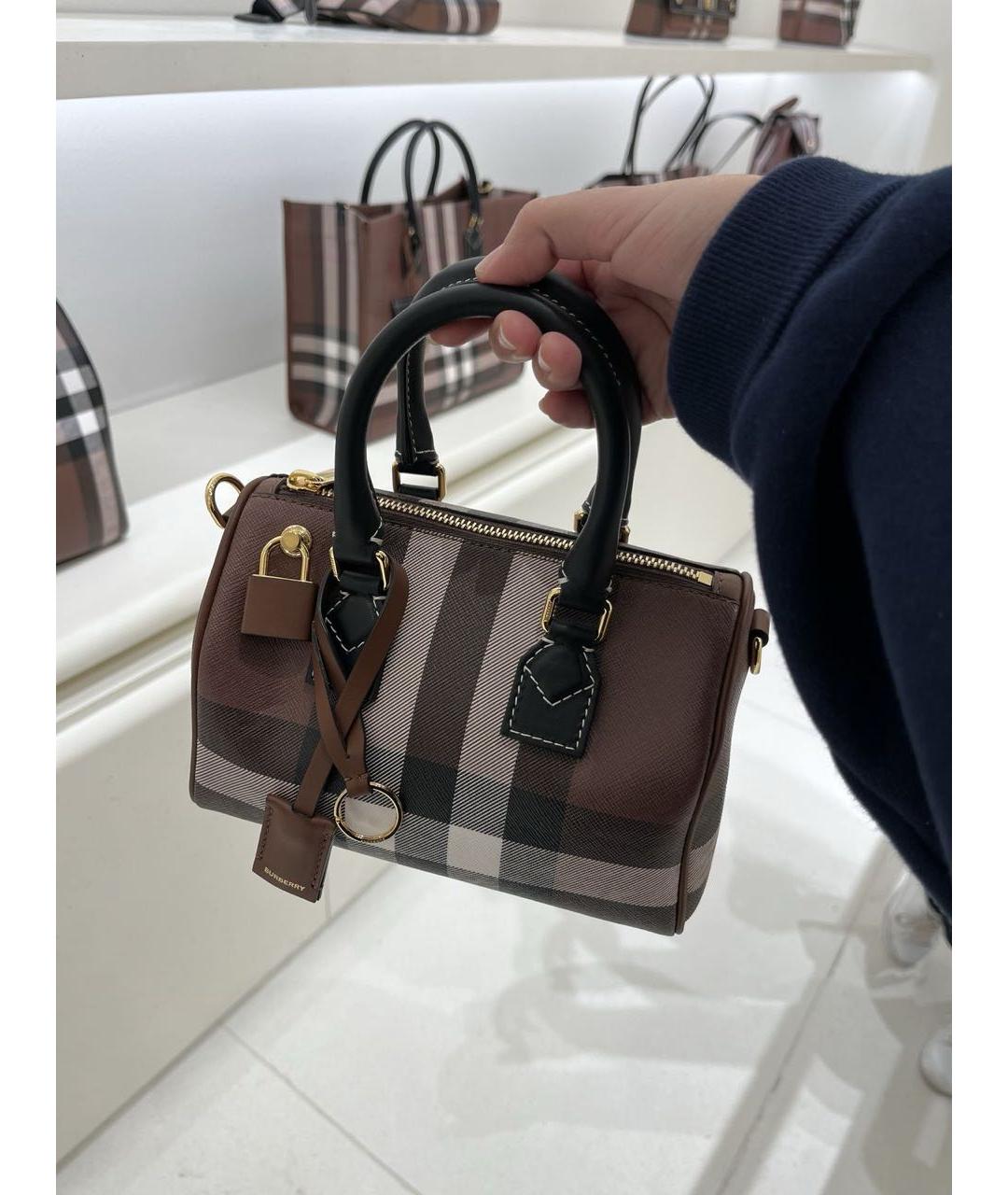 BURBERRY Коричневая сумка тоут, фото 4