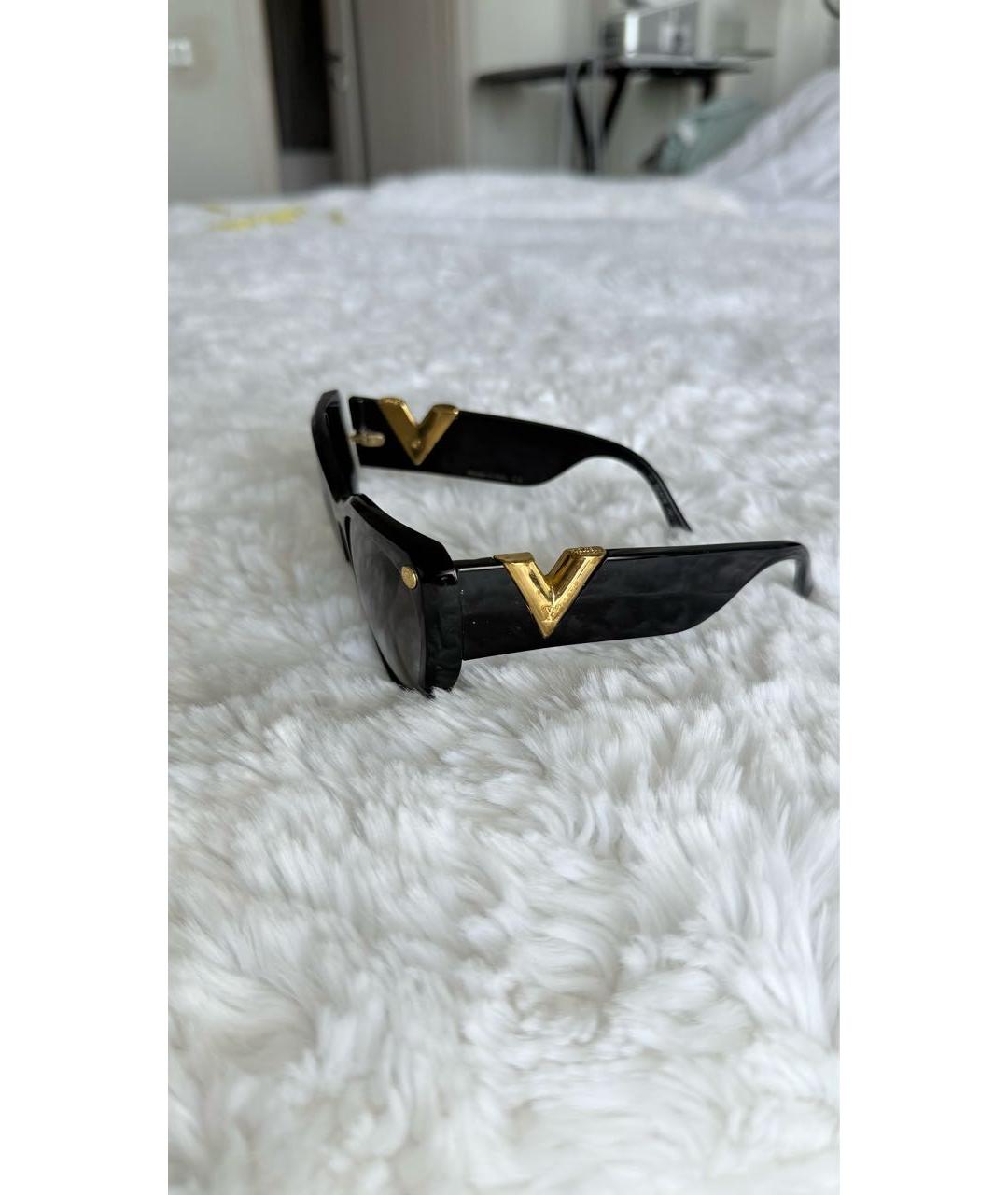 LOUIS VUITTON Черные пластиковые солнцезащитные очки, фото 2